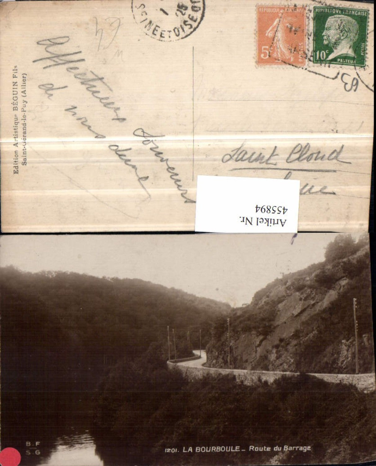 455894,Auvergne Puy-de-Dome La Bourboule Route du Barrage Straße