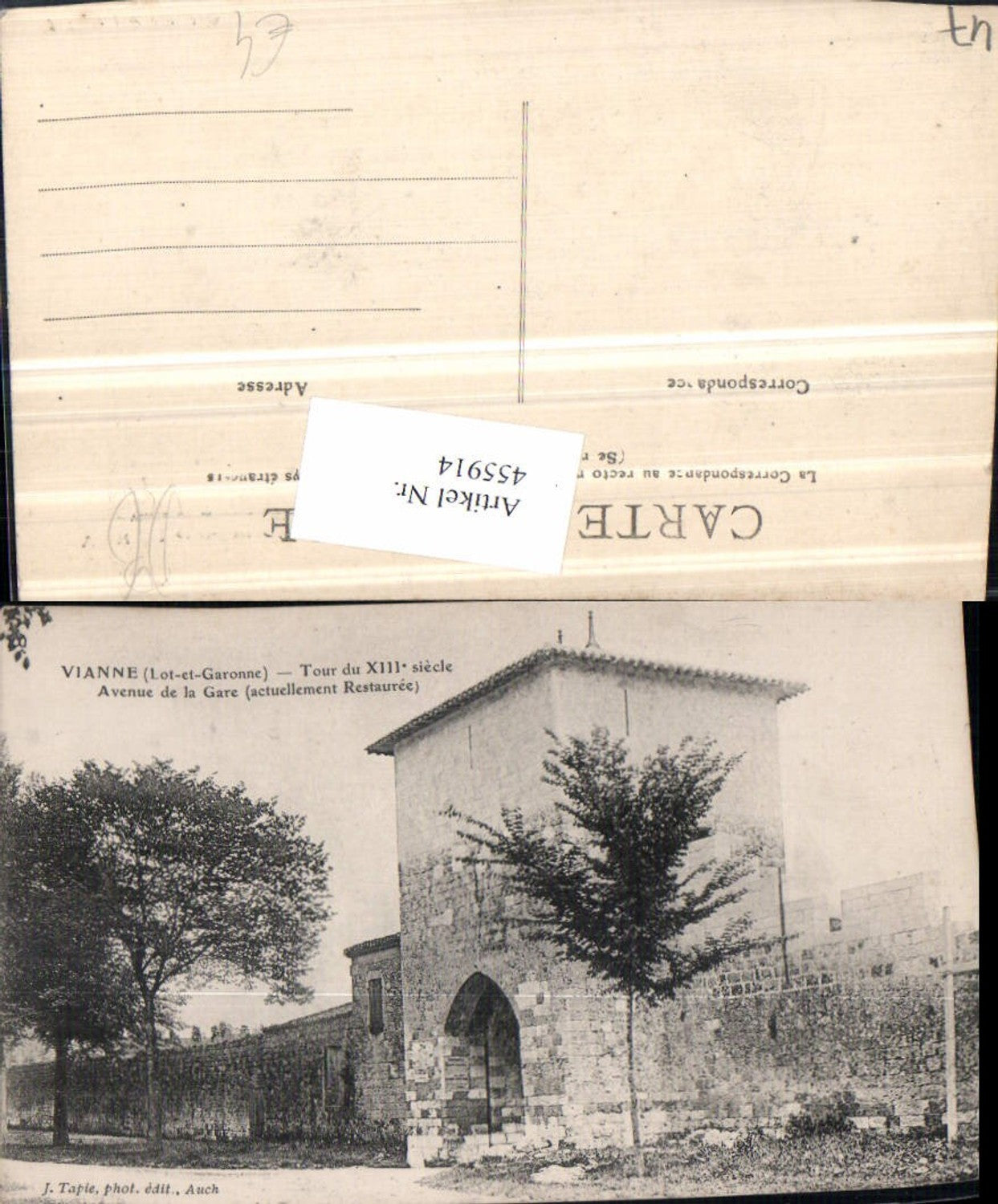 455914,Aquitanien Lot-et-Garonne Vianne Tour Avenue de la Gare Turm