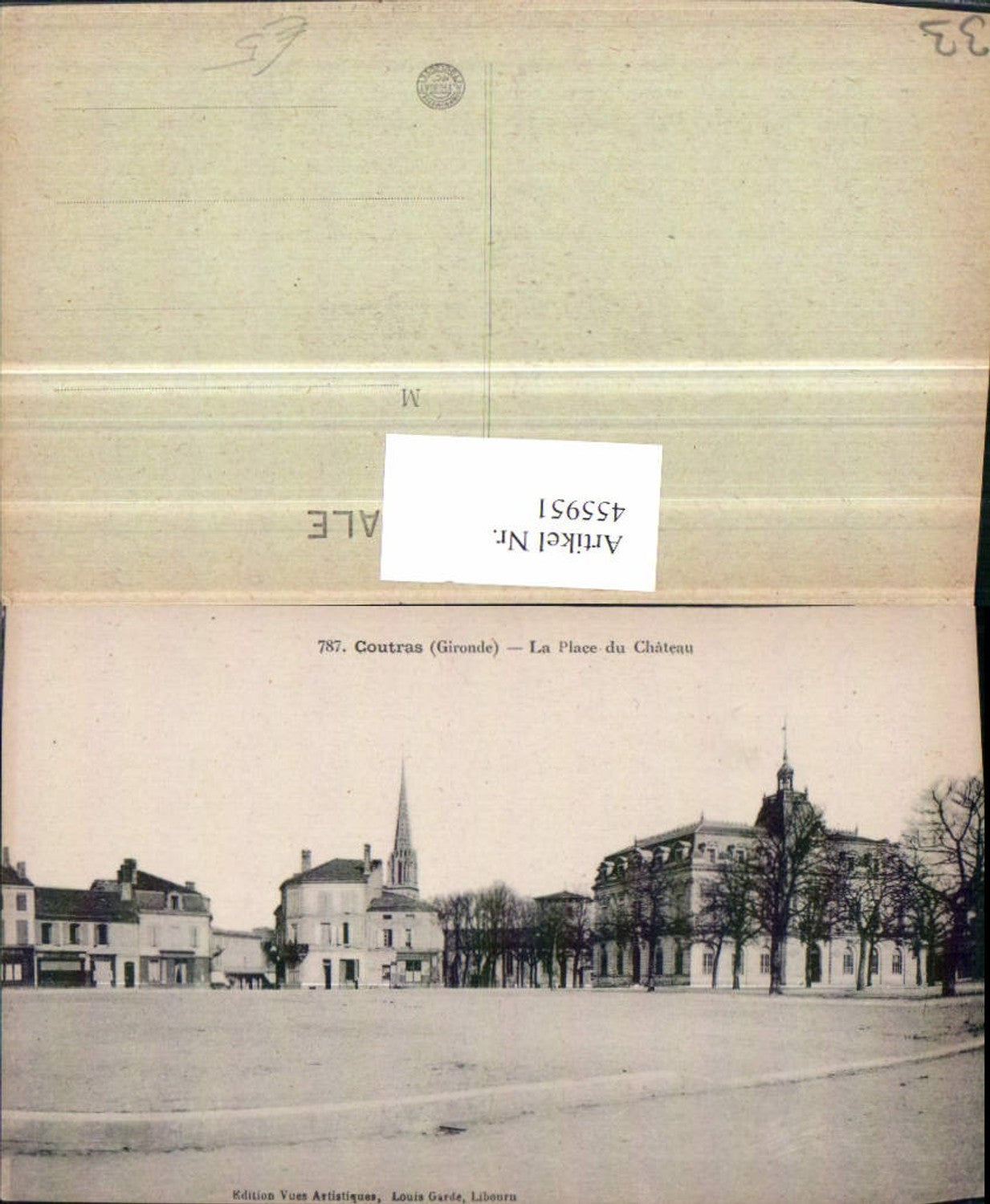 455951,Aquitanien Gironde Coutras Place du Chateau Platz