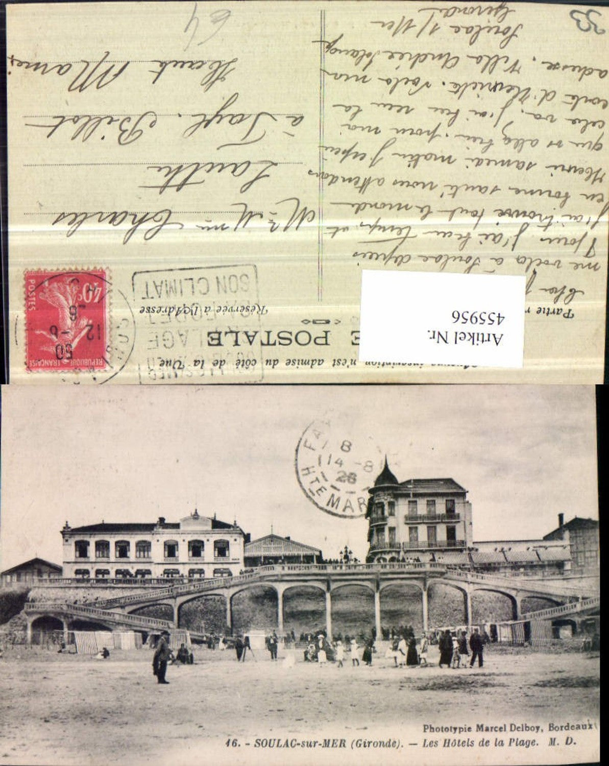 455956,Aquitanien Gironde Soulac-sur-Mer Hotels de la Plage Strand