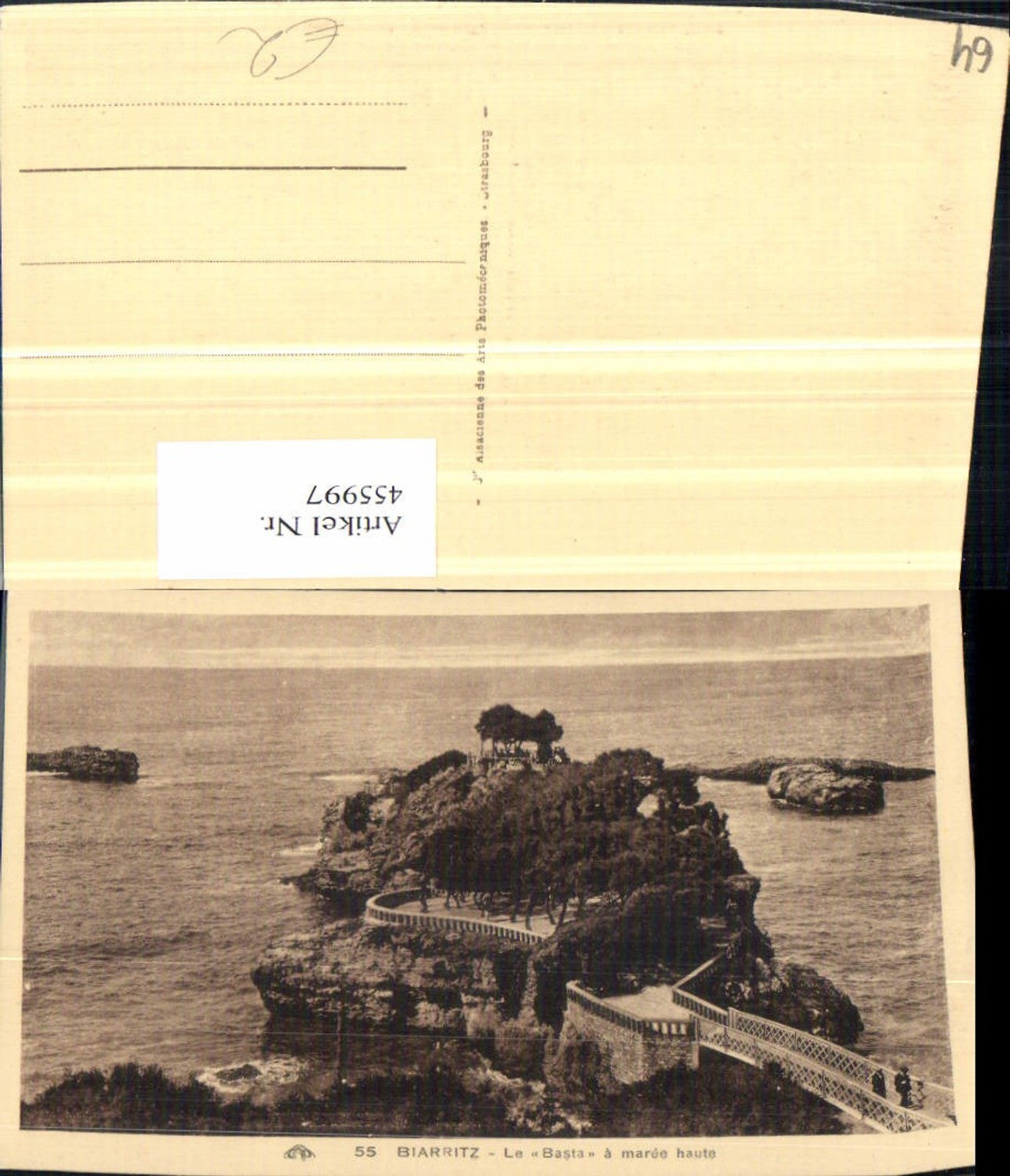 455997,Aquitanien Pyrenees-Atlantiques Biarritz Le Basta Insel Brücke