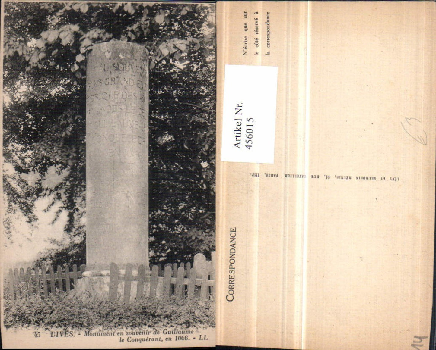 456015,Basse-Normandie Calvados Dives Monument de Guillaume