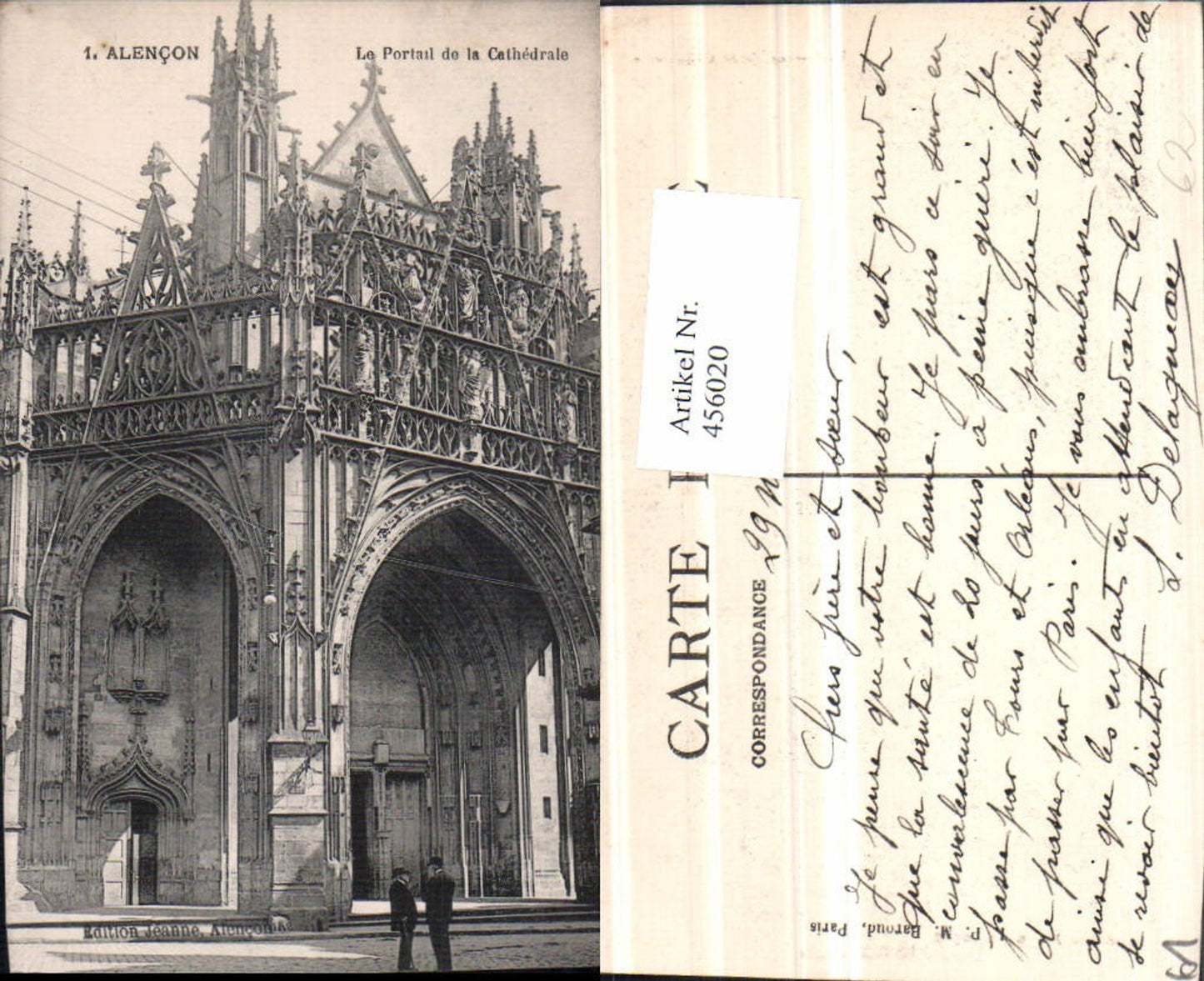 456020,Basse-Normandie Orne Alencon Portail de la Cathedrale Kirche