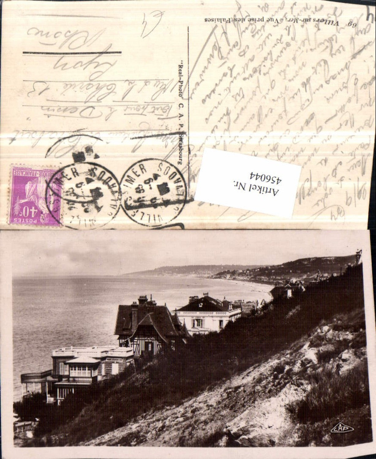 456044,Basse-Normandie Calvados Villers-sur-Mer Vue prise des Falaises