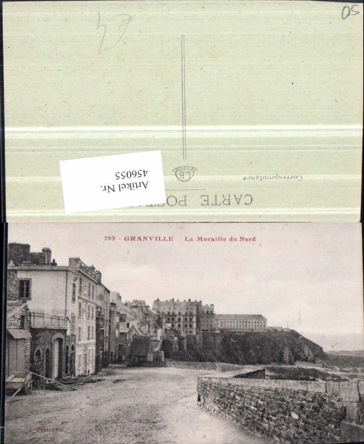 456055,Basse-Normandie Manche Granville Muraille du Nord Teilansicht