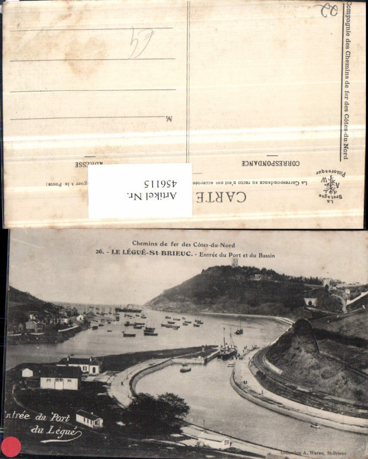456115,Bretagne Cote-Amor Legue-St-Brieuc Entree du Port Hafen