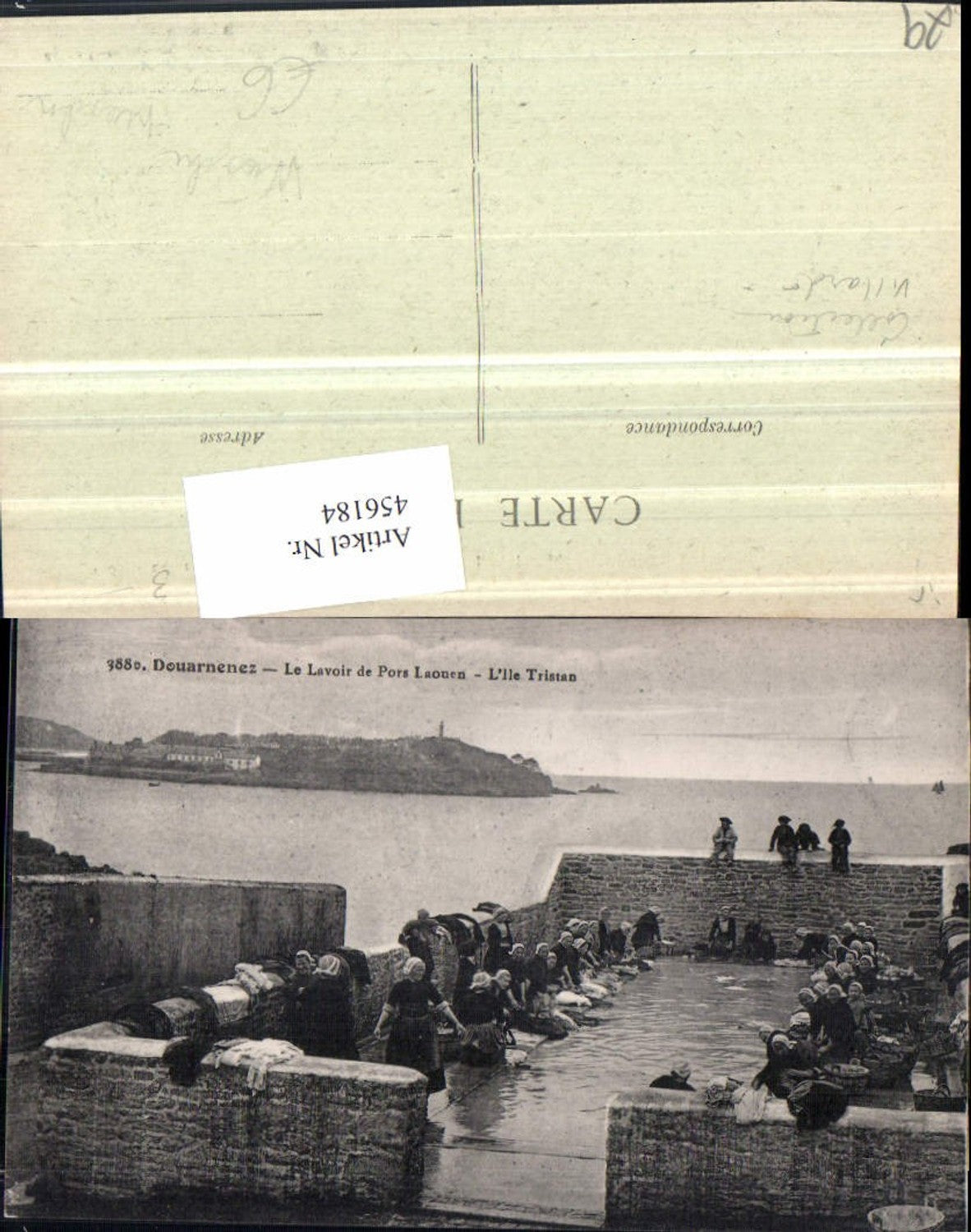 456184,Bretagne Finistere Douarnenez Lavoir de Pors Laouen Wäsche waschen