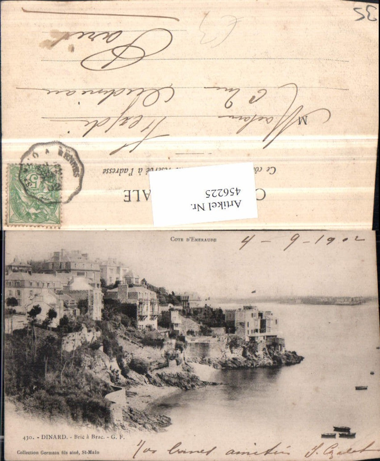 456225,Bretagne Ille-et-Vilaine Dinard Bric a Brac Teilansicht Küste