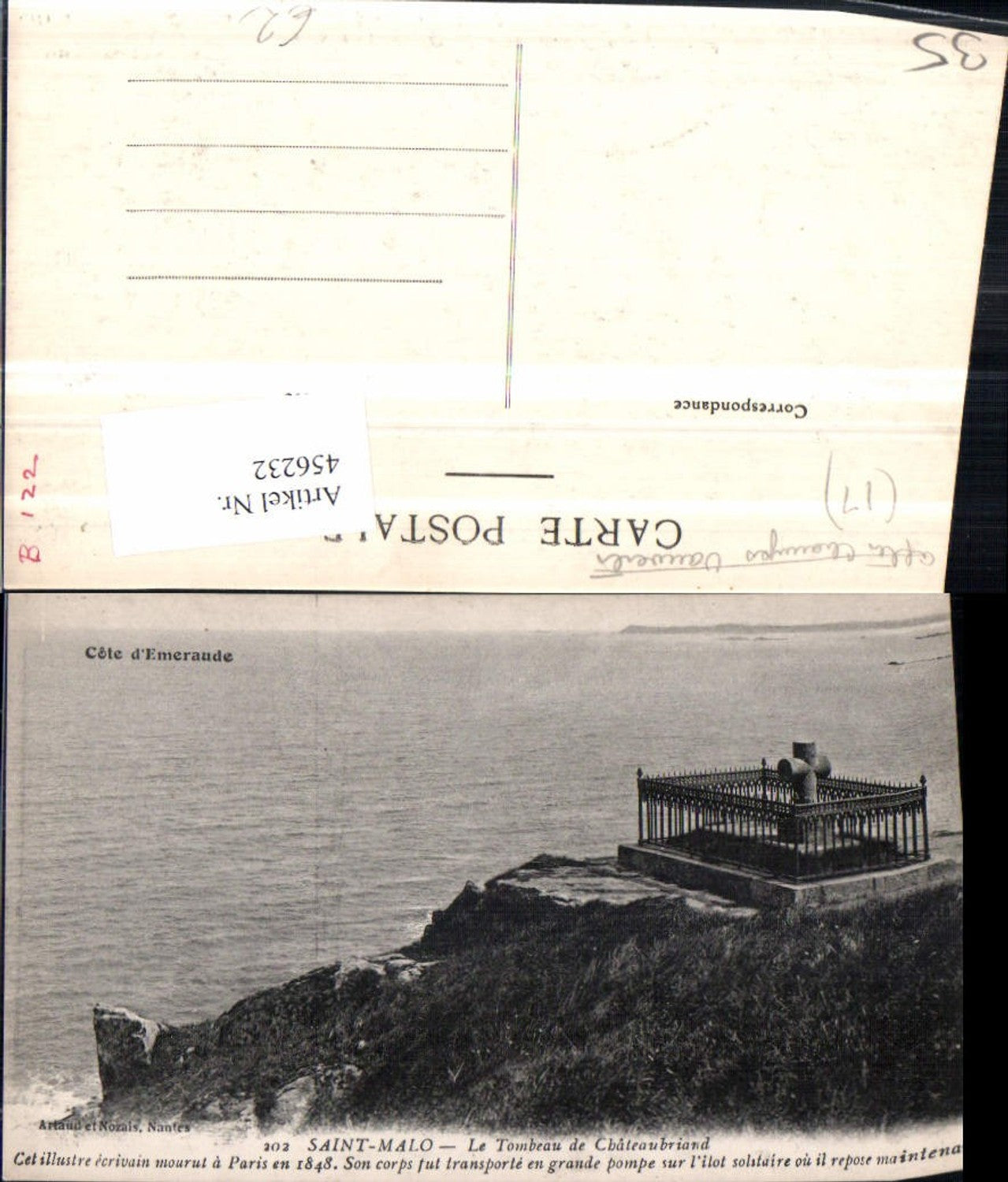 456232,Bretagne Ille-et-Vilaine Saint-Malo Tombeau de Chateaubriand Grabmal