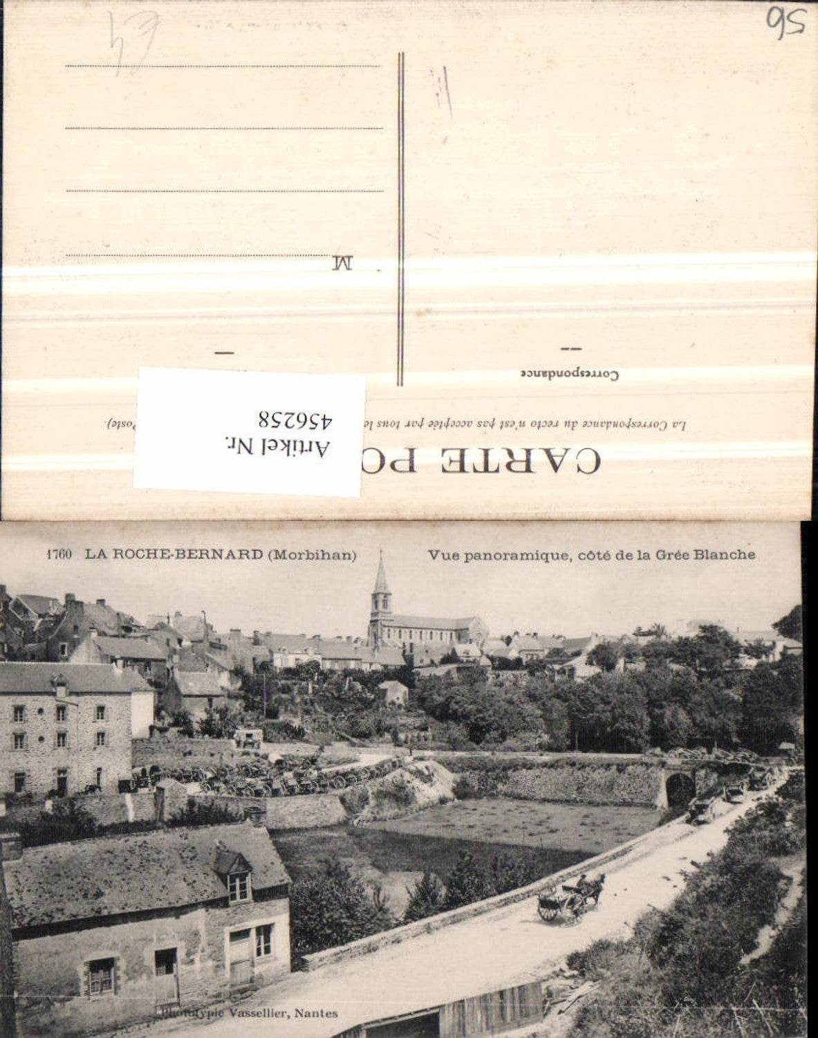 456258,Bretagne Morbihan Roche-Bernard Vue panoramique Totale