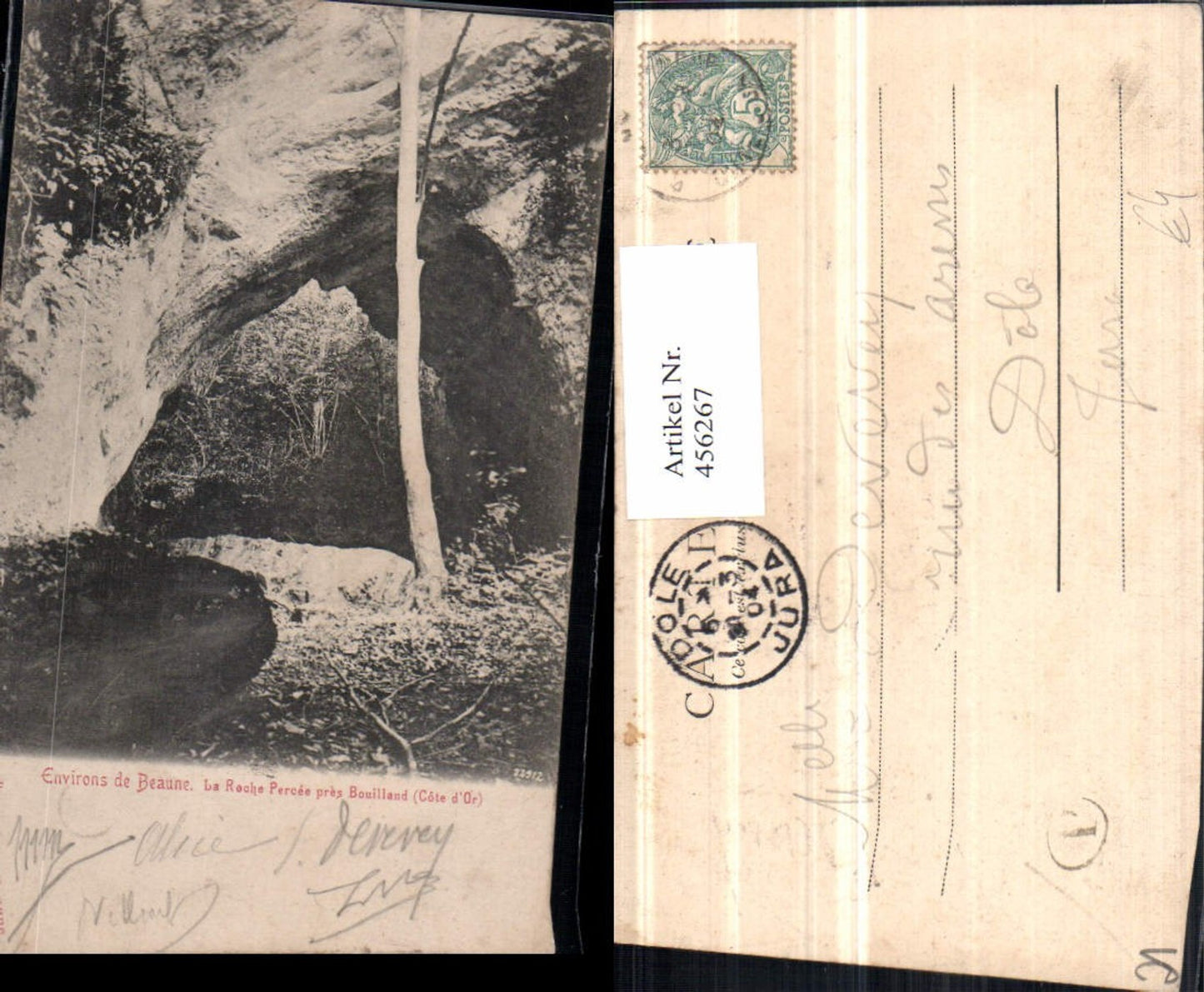 456267,Burgund Cote-Or Beaune Roche Percee pres Bouilland Felsen