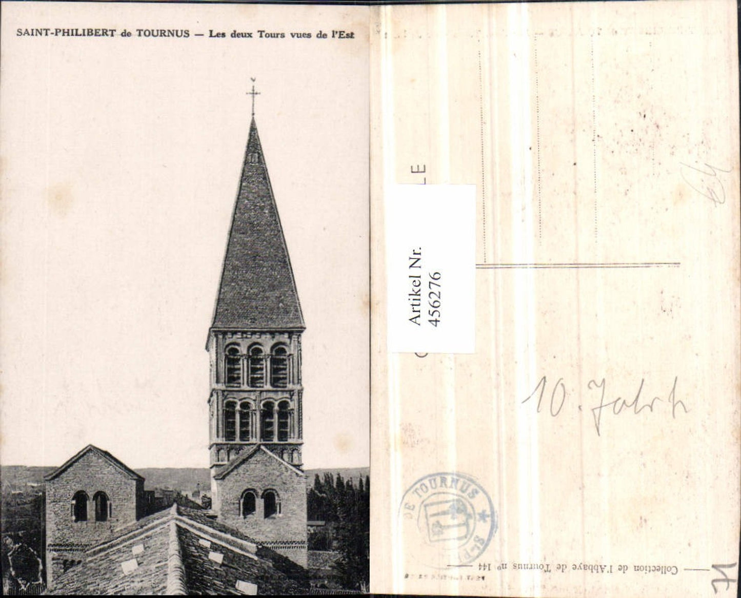 456276,Burgund Saone-et-Loire Tournus Saint-Philibert Tours Turm Kirche