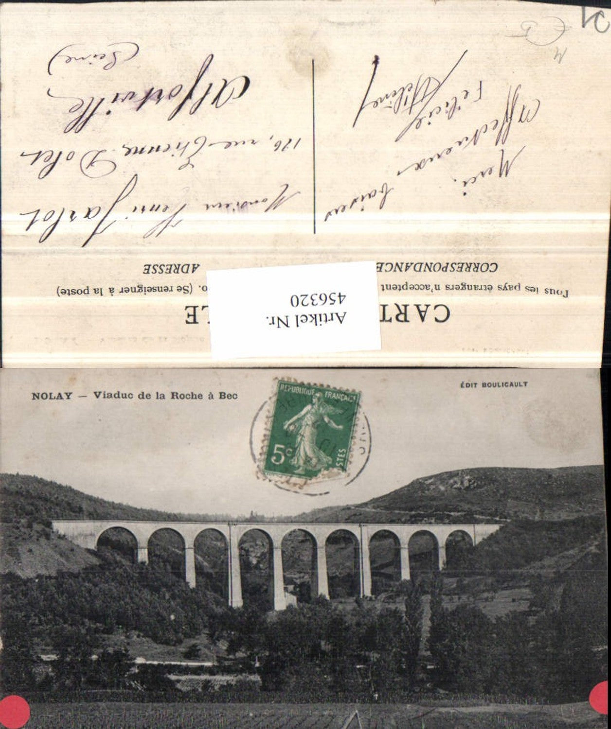 456320,Burgund Cote-Or Nolay Viaduc de la Roche a Bec Viadukt Brücke