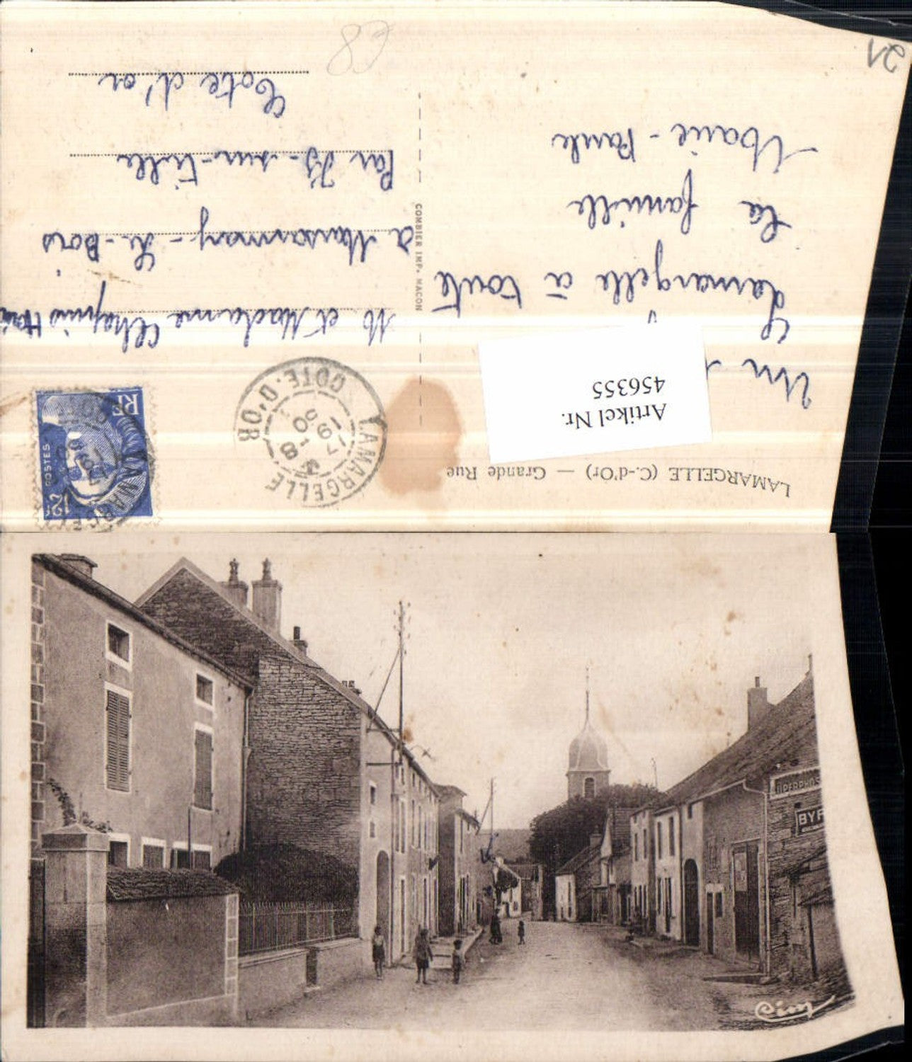 456355,Burgund Cote-Or Lamargelle Grande Rue Straßenansicht