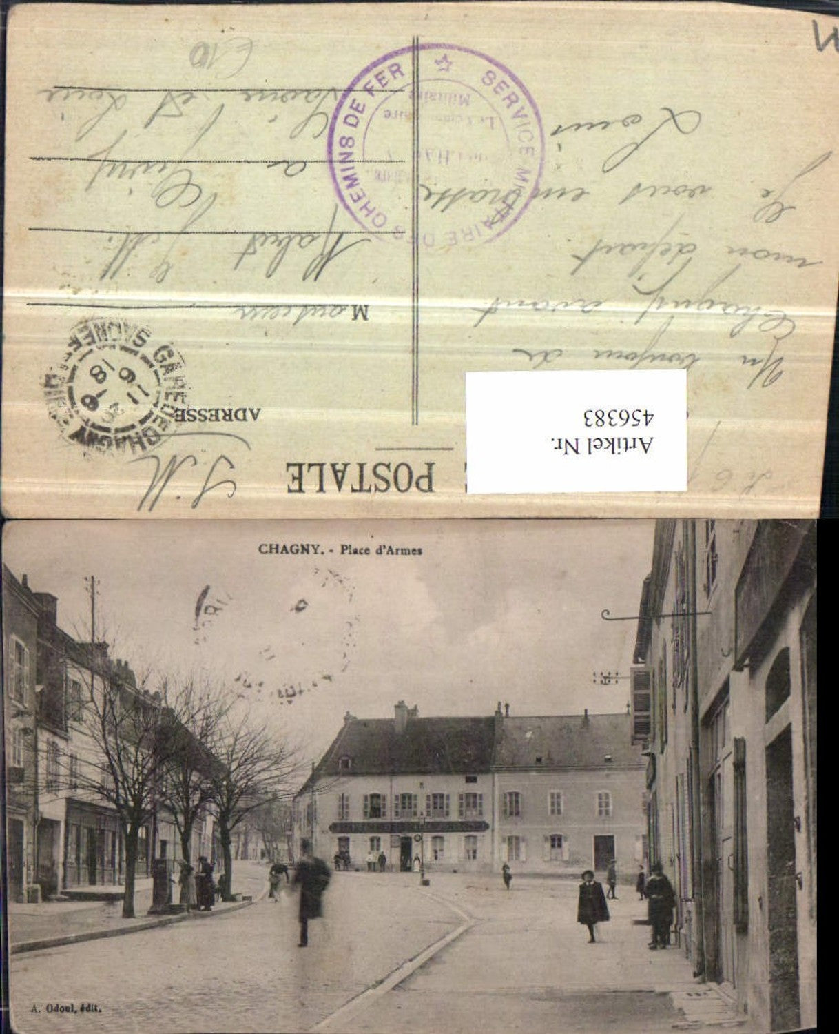 456383,Burgund Saone-et-Loire Chagny Place d'Armes Straßenansicht