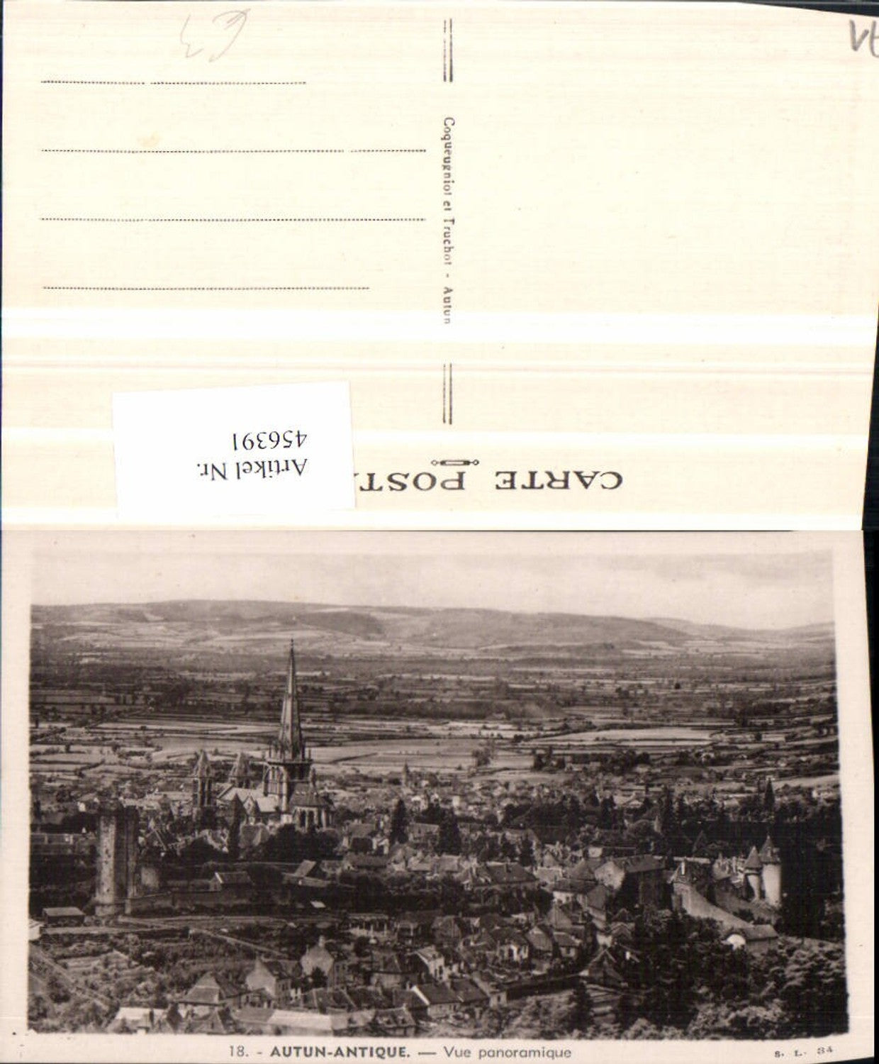 456391,Burgund Saone-et-Loire Autun Antique Vue panoramique Totale
