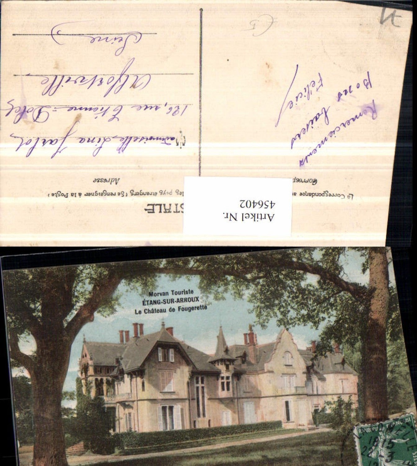 456402,Burgund Saone-et-Loire Etang-sur-Arroux Chateau Fougerette Schloss
