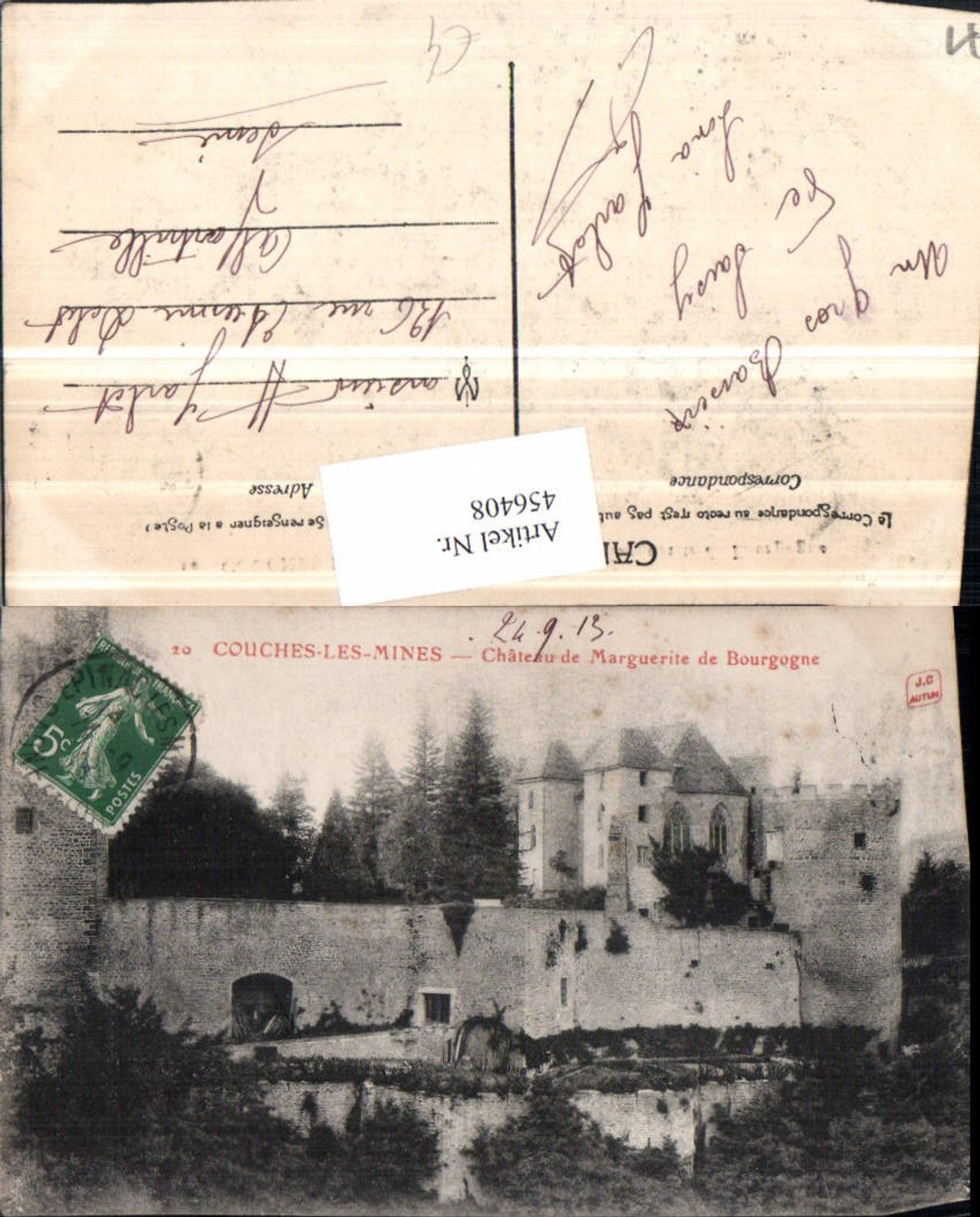 456408,Burgund Saone-et-Loire Couches-les-Mines Chateau Marguerite Schloss