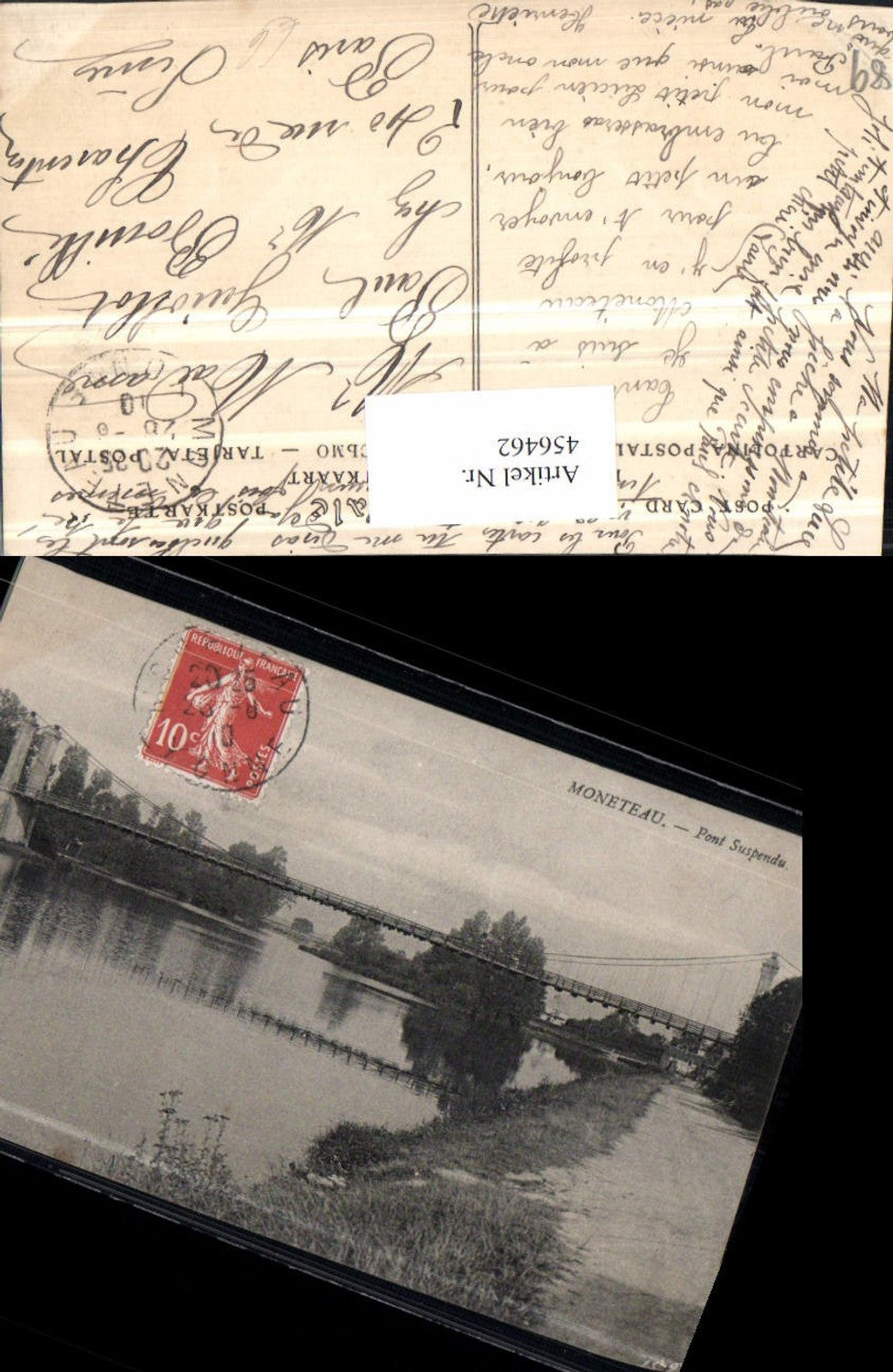 456462,Burgund Yonne Moneteau Pont Suspendu Brücke