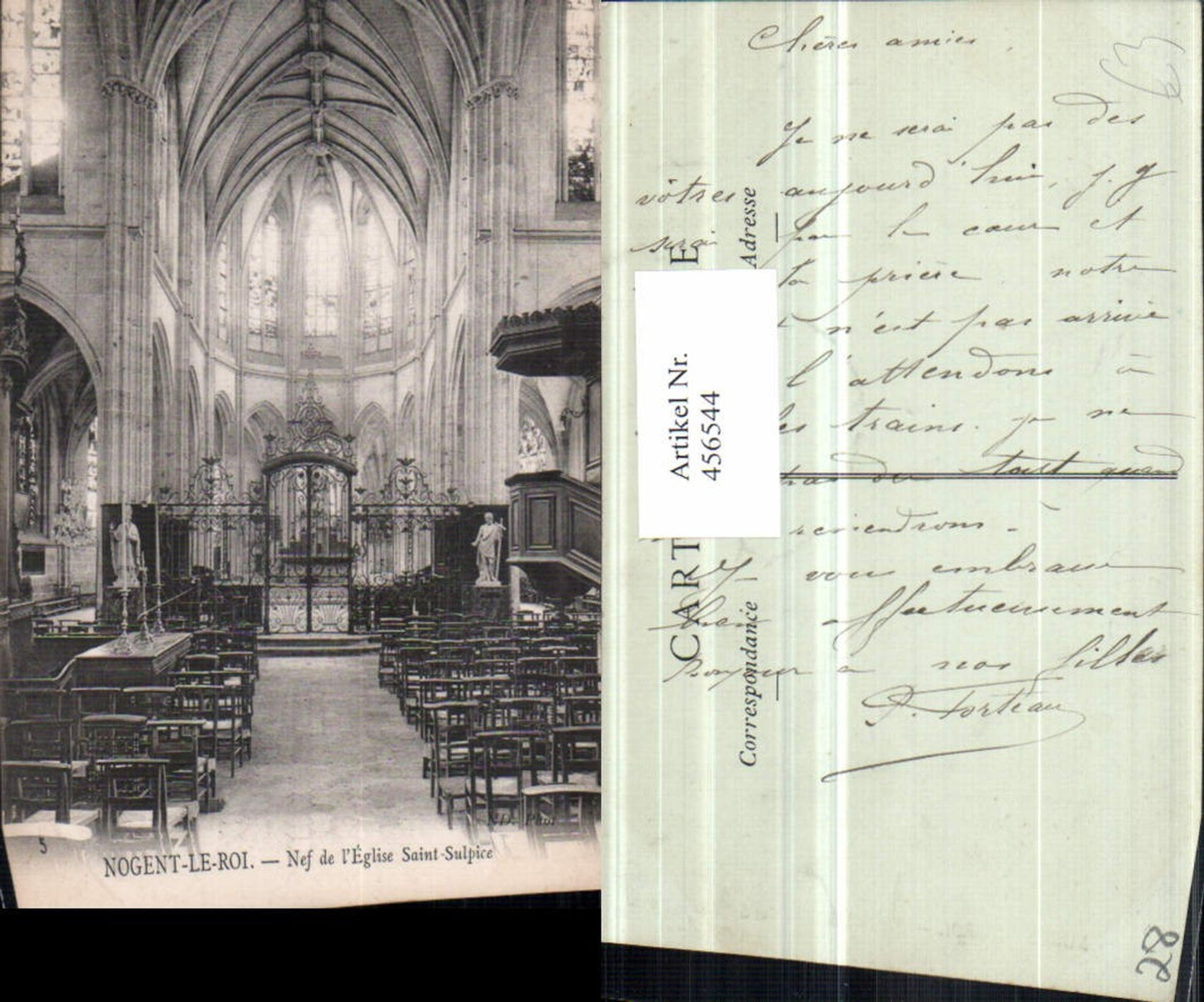 456544,Centre Eure-et-Loir Nogent-le-Roi Eglise Saint-Sulpice Kirche Innenansicht