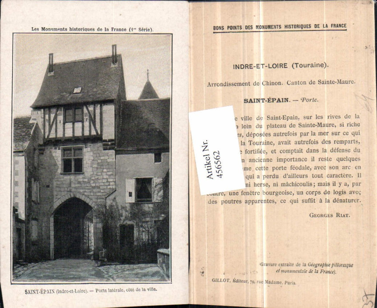 456562,Centre Indre-et-Loire Saint-Epain Porte laterale Tor