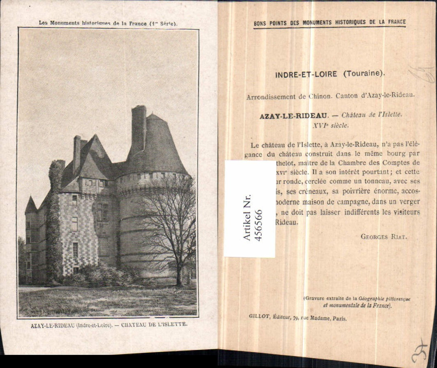 456566,Centre Indre-et-Loire Azay-le-Rideau Chateau de Islette Schloss
