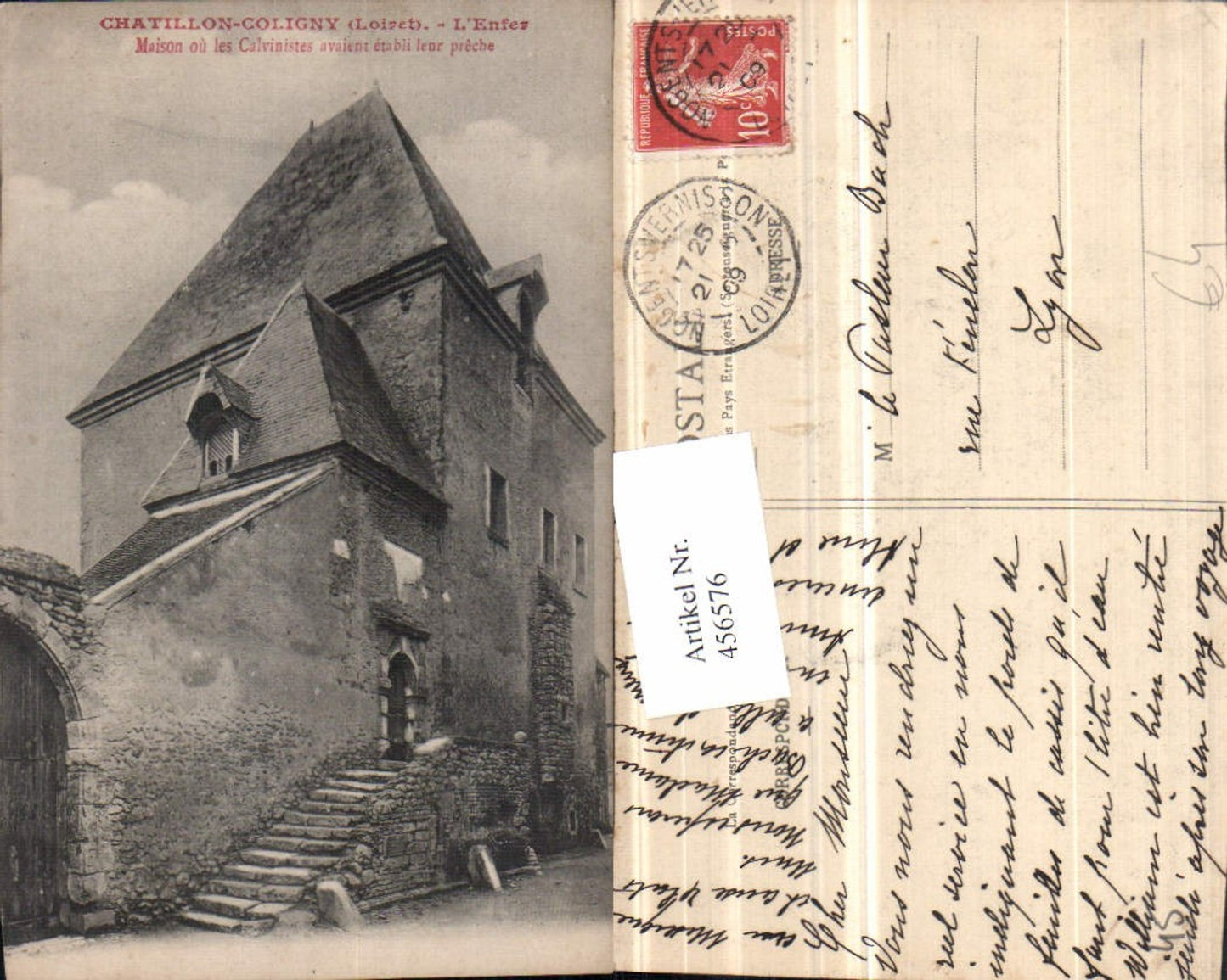 456576,Centre Loiret Chatillon-Coligny L'Enfer Maison Calvinistes Haus
