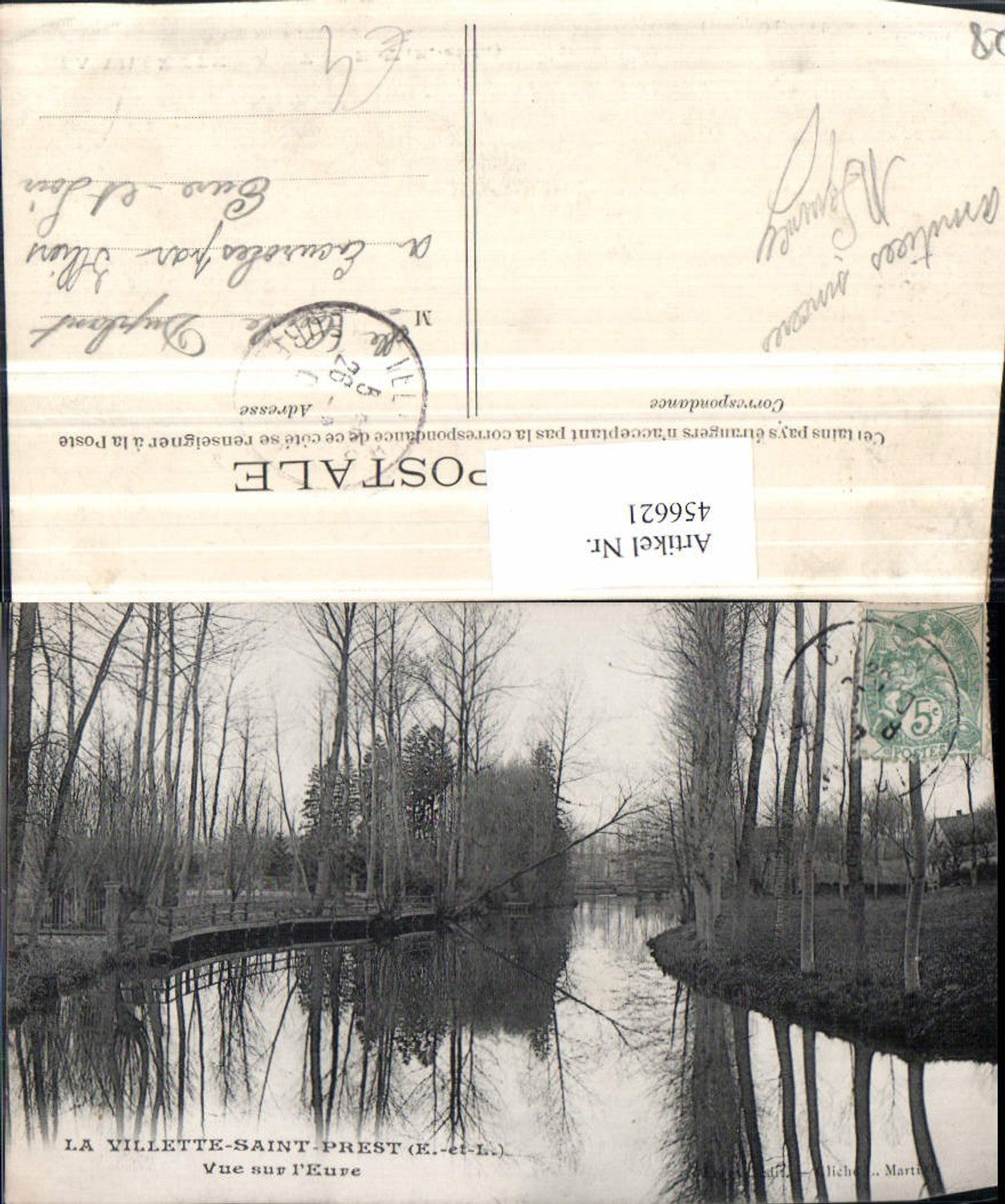 456621,Centre Eure-et-Loire Villette-Saint-Prest Vue sur l'Eure Fluss