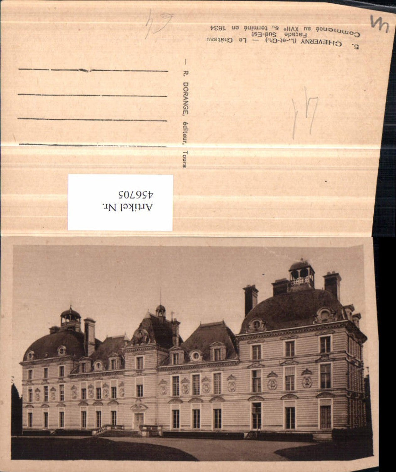 456705,Centre Loire-et-Cher Cheverny Le Chateau Schloss