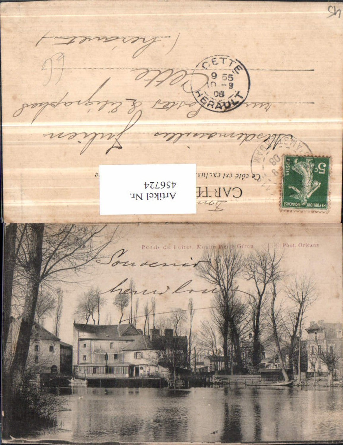 456724,Centre Loiret Orleans Bords du Loiret Moulin Pierre Geron Mühle