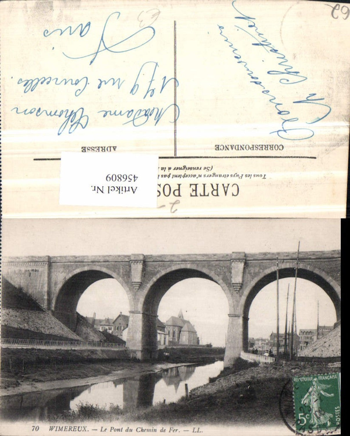 456809,Nord-Pas-de-Calais Pas-de-Calais Wimereux Pont du Chemin de Fer Brücke