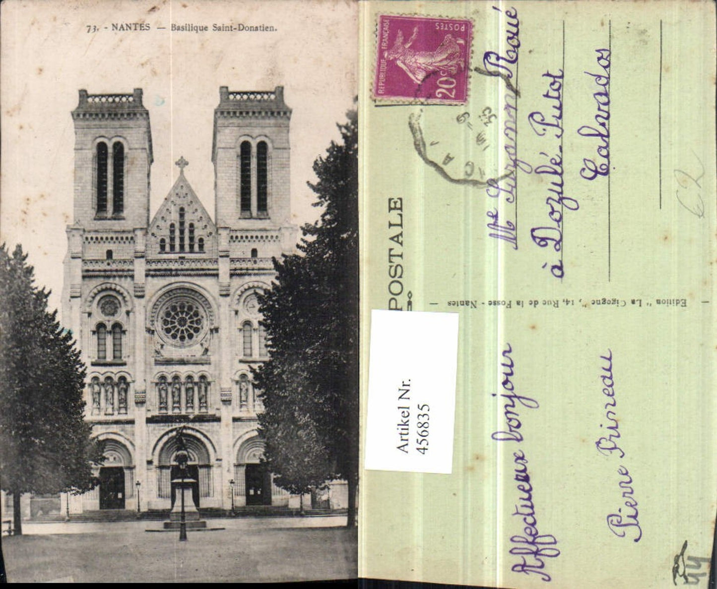 456835,Pays da la Loire Loire-Atlantique Nantes Basilique Saint-Donantien Kirche