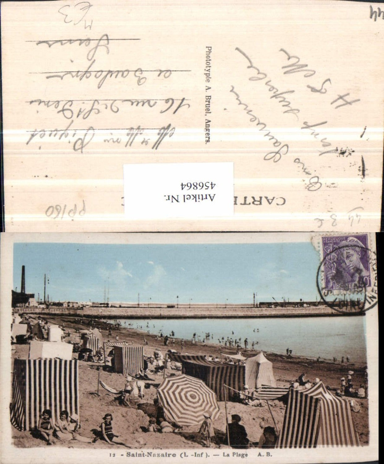 456864,Pays de la Loire Loire-Atlantique Saint-Nazaire Plage Strandleben Strand
