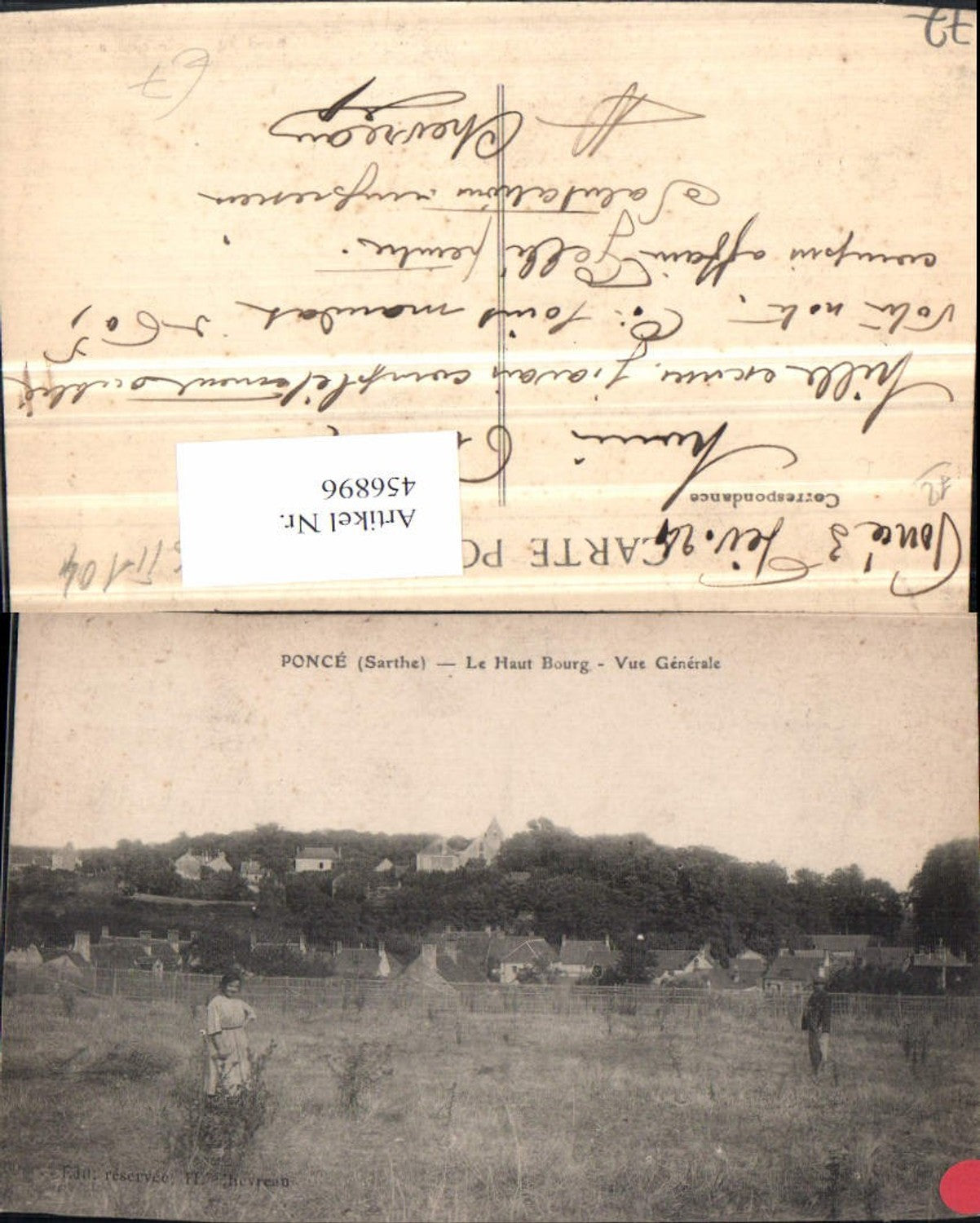 456896,Pays de la Loire Sarthe Ponce Haut Bourg Vue Generale Totale