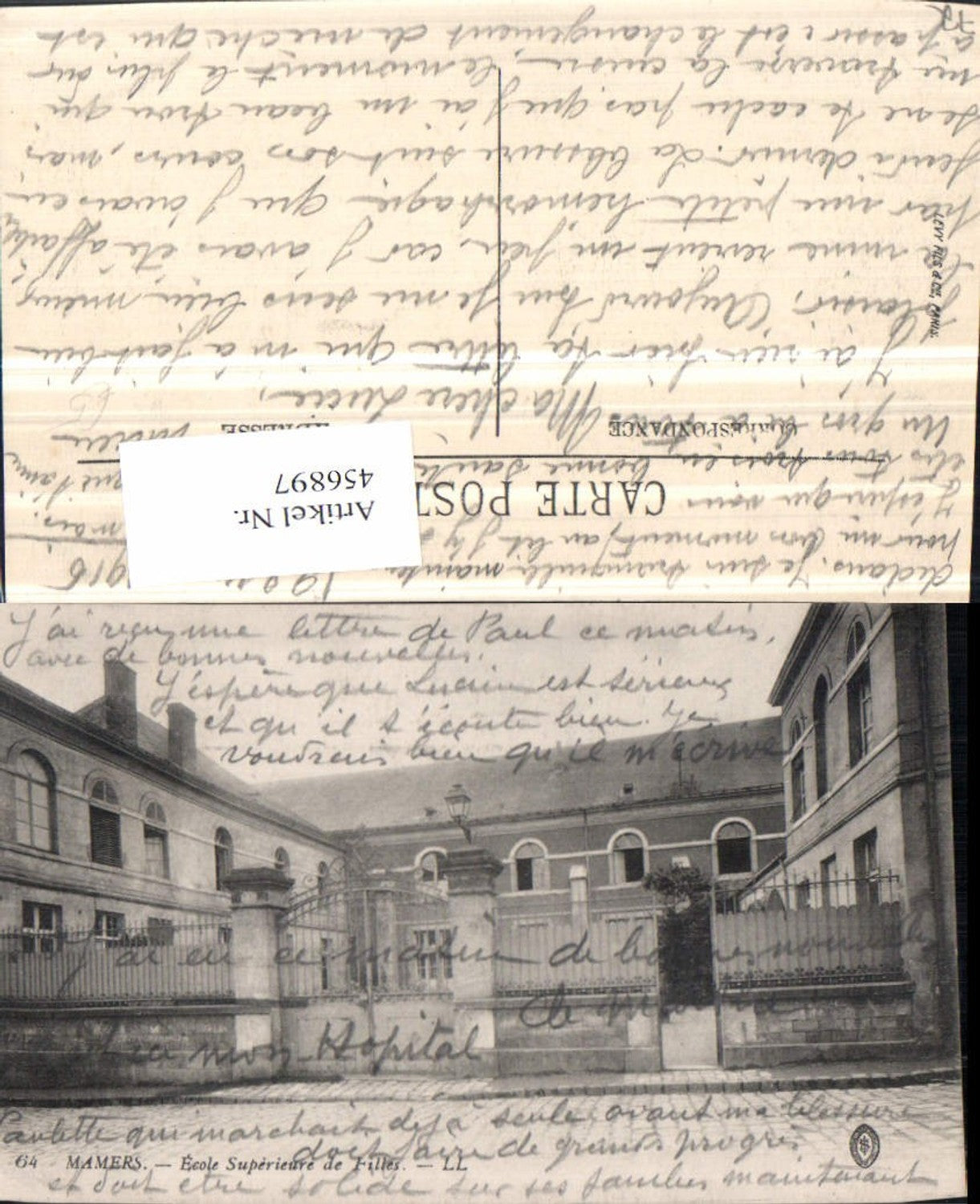 456897,Pays de la Loire Sarthe Mamers Ecole Superieure de Filles Schule