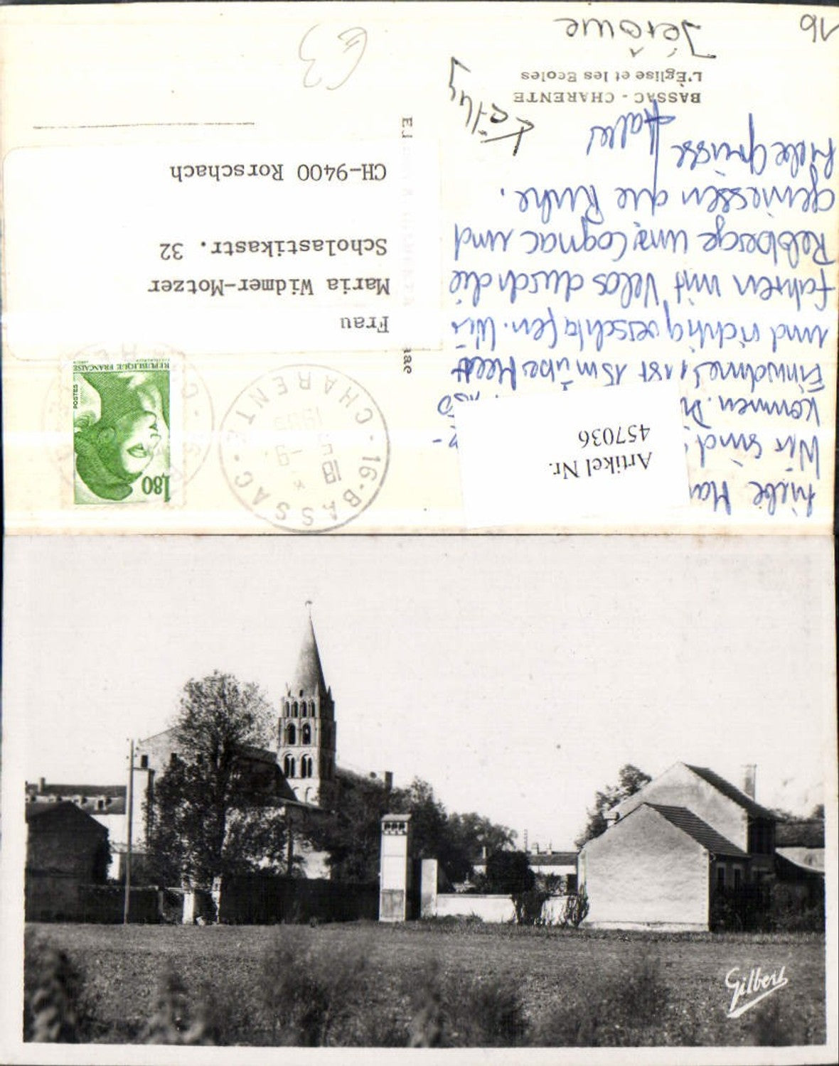 457036,Poitou-Charentes Charente Bassac Eglise et les Ecoles Kirche