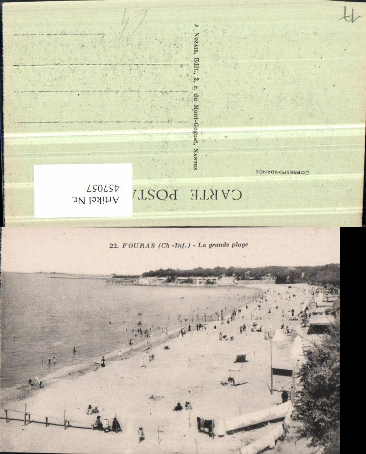 457057,Poitou-Charentes Charente-Maritime Fouras La grande plage Strand