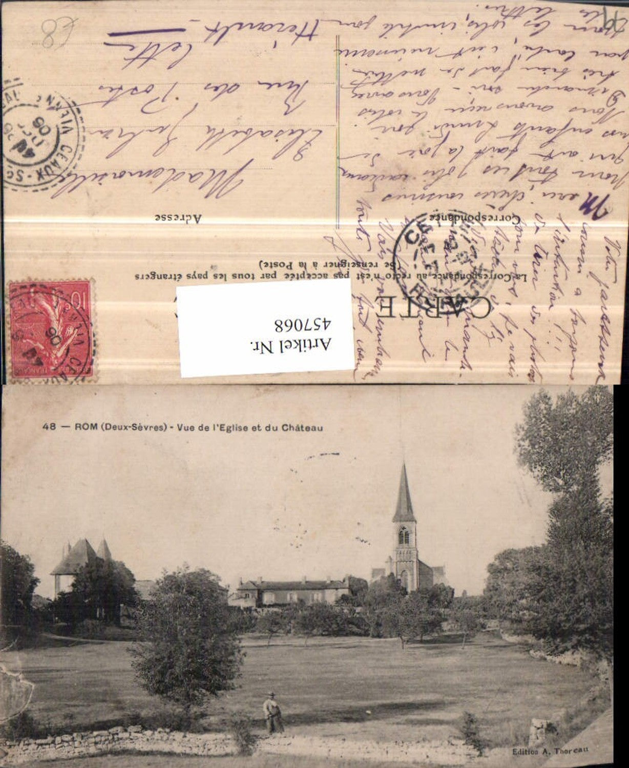 457068,Poitou-Charentes Deux-Sevres Rom Eglise et du Chateau Kirche