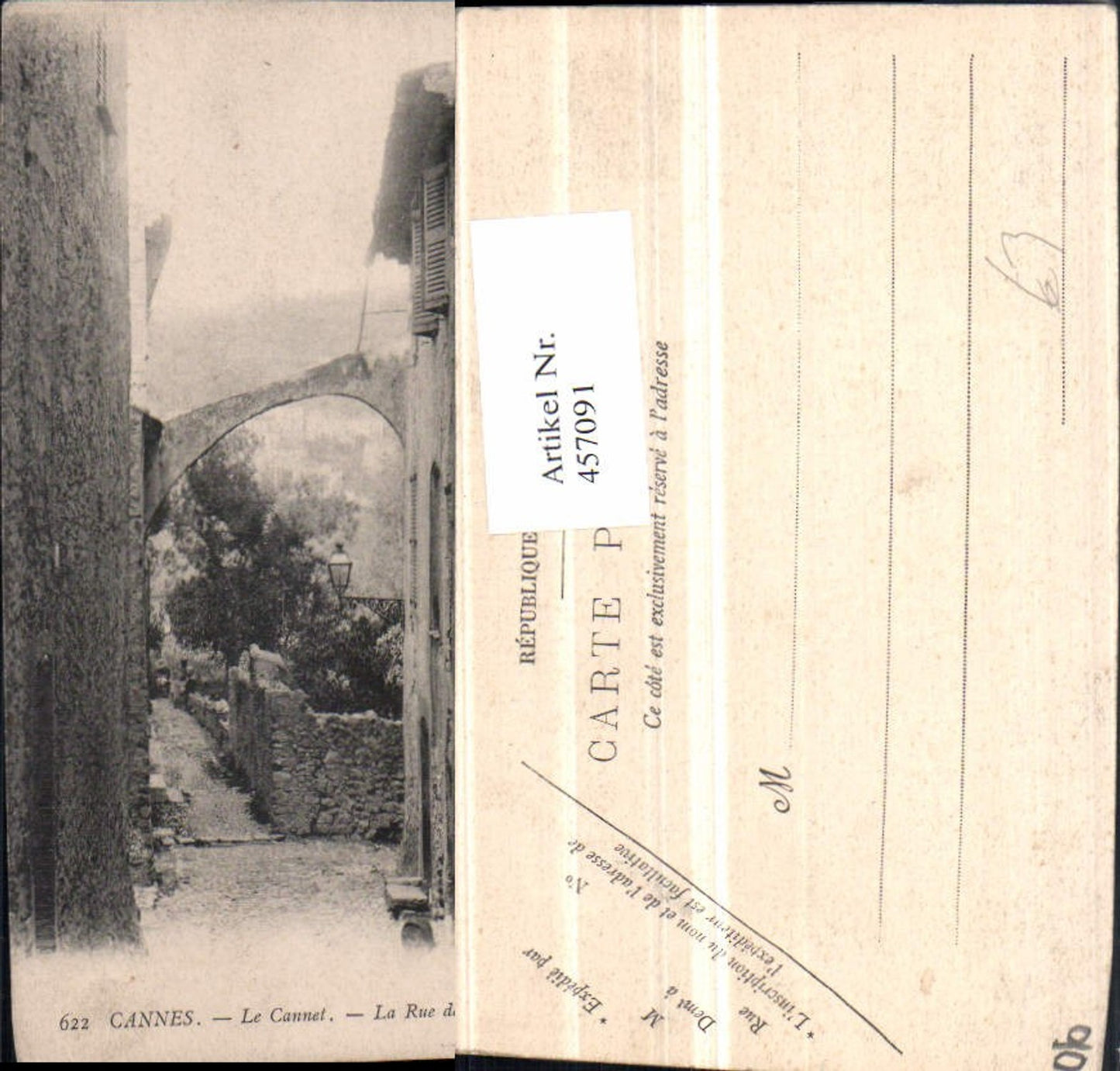 457091,Provence-Alpes-Cote-Azur Alpes-Maritimes Cannes Cannet Rue Arc Partie