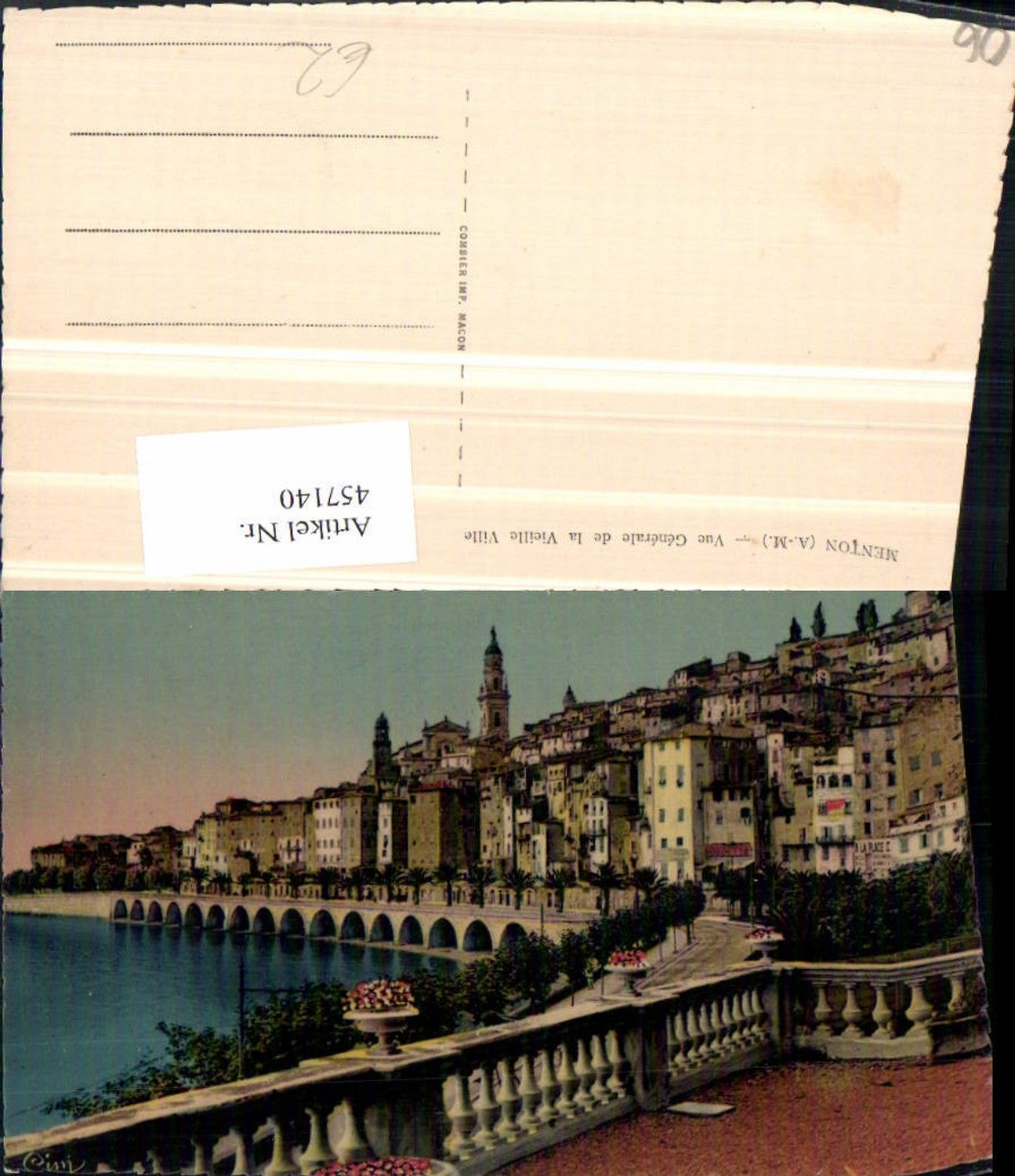 457140,Provence-Alpes-Cote-Azur Alpes-Maritimes Menton Vue Generale Teilansicht