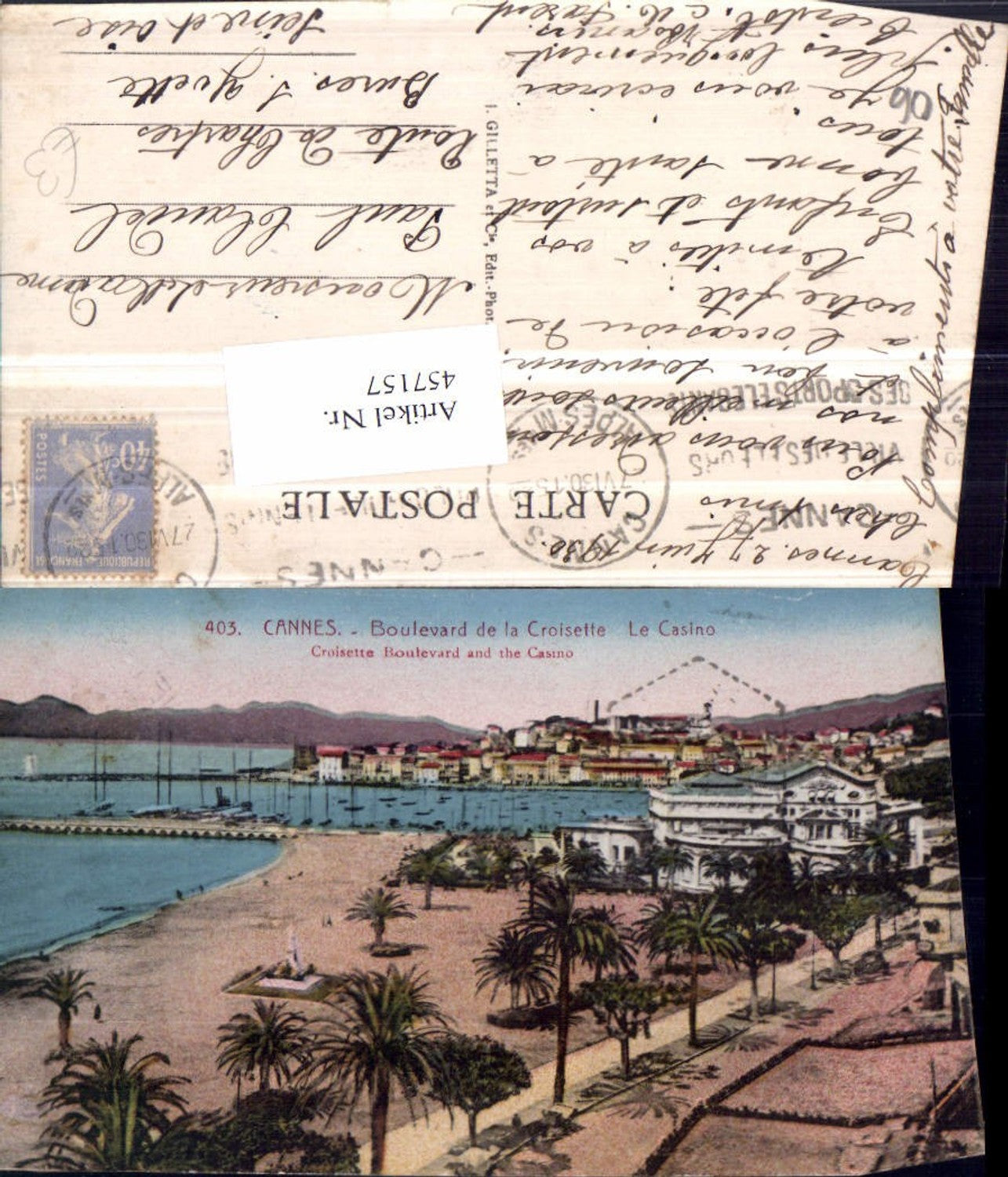 457157,Provence-Alpes-Cote-Azur Alpes-Maritimes Cannes Boulevard Croisette Casino