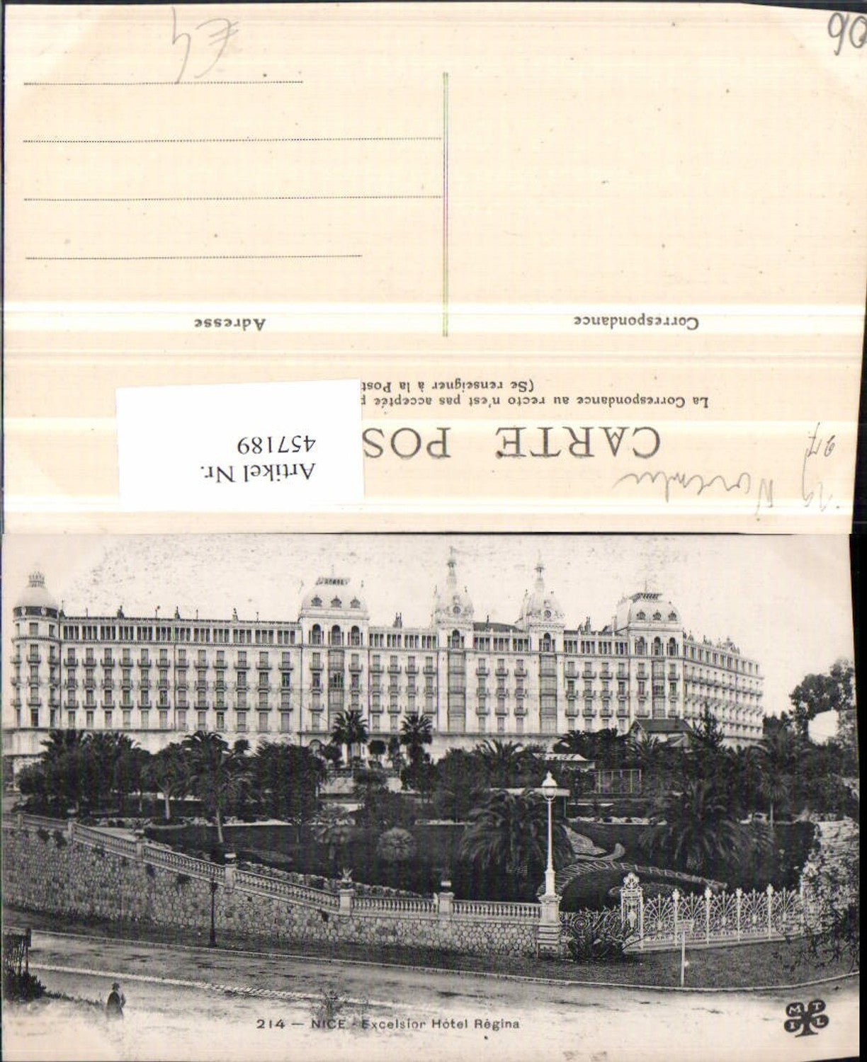 457189,Provence-Alpes-Cote-Azur Alpes-Maritimes Nice Nizza Excelsior Hotel Regina