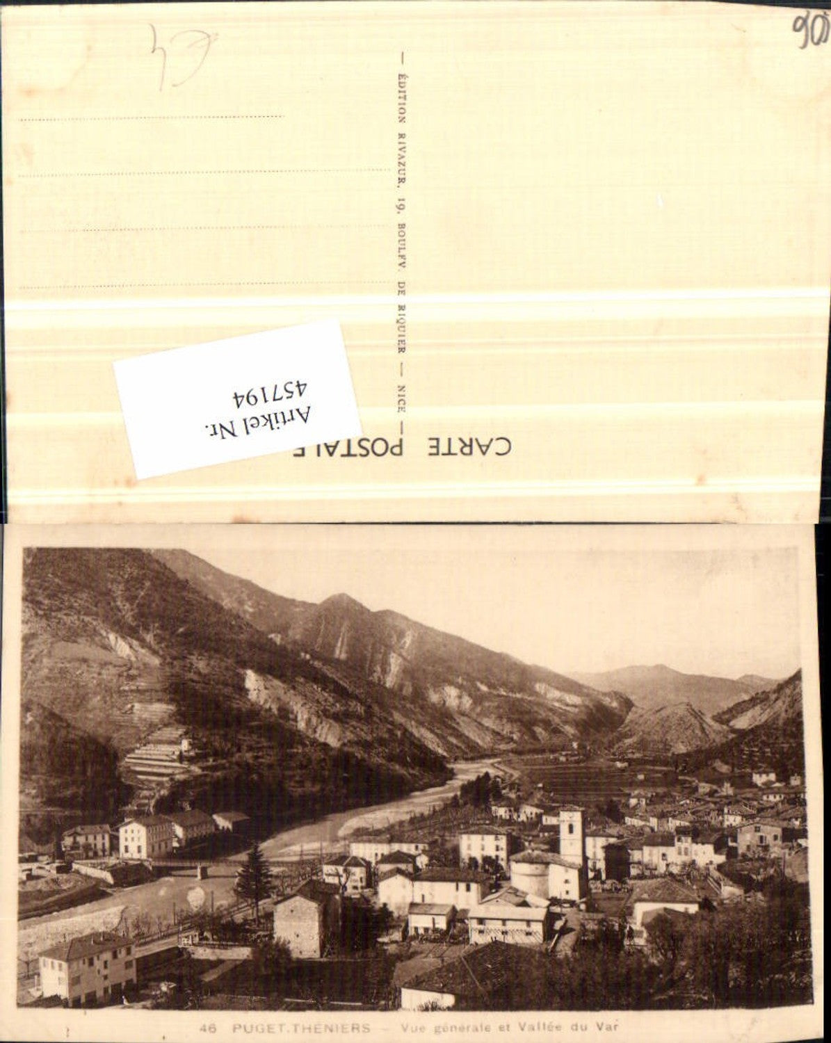 457194,Provence-Alpes-Cote-Azur Alpes-Maritimes Puget-Theniers Vue generale Totale