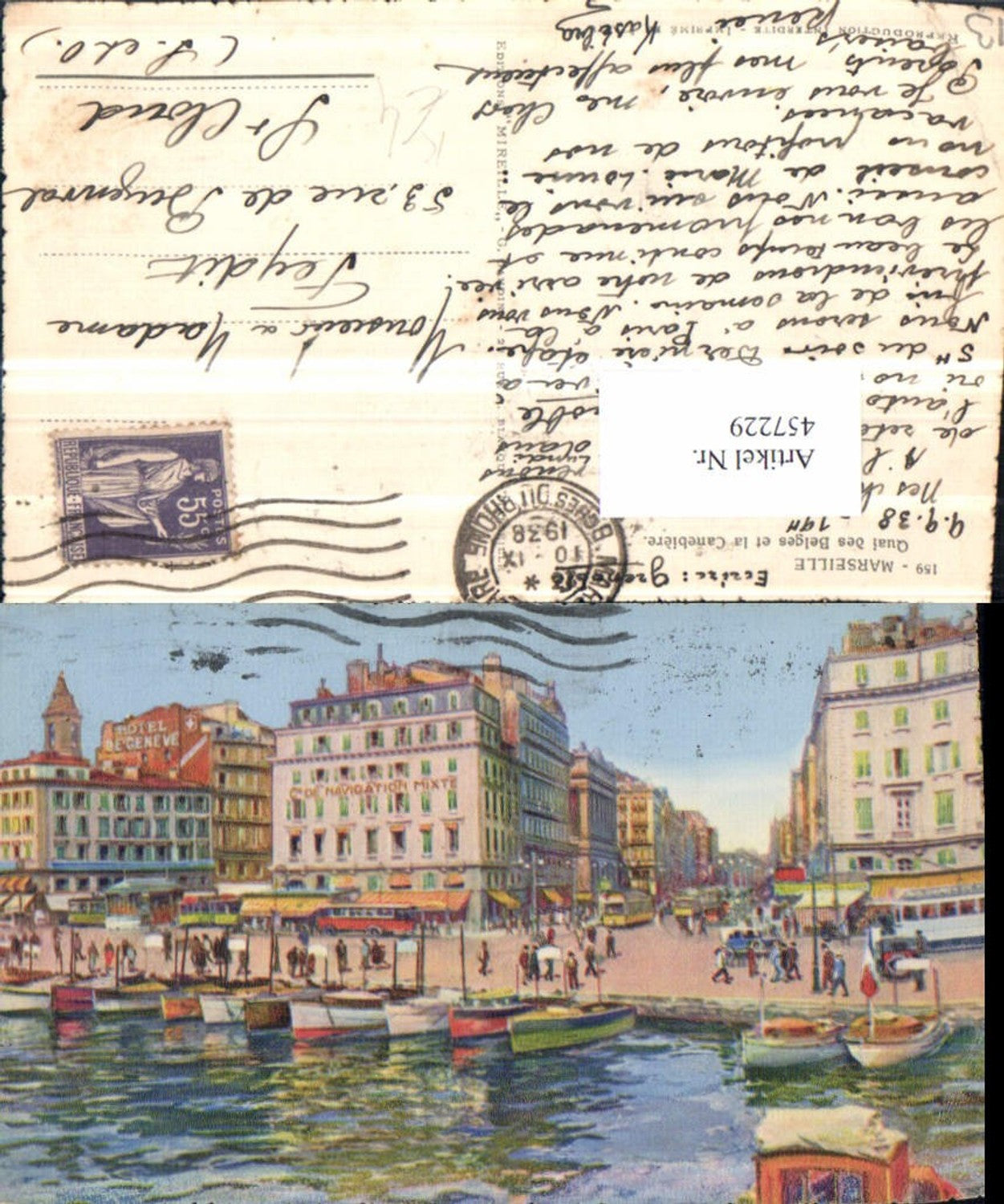 457229,Künstler AK Provence-Alpes-Cote-Azur Bouches-du-Rhone Marseille Quai Belges