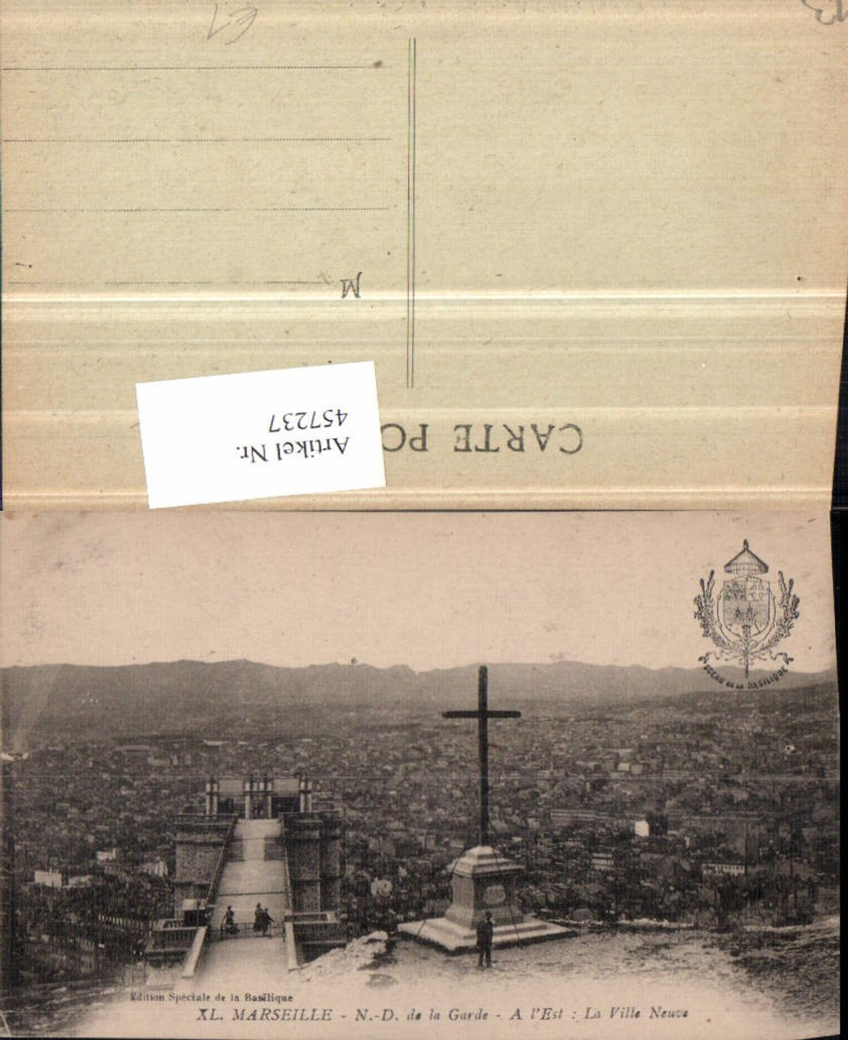 457237,Provence-Alpes-Cote-Azur Bouches-du-Rhone Marseille Notre-Dame Garde Kreuz