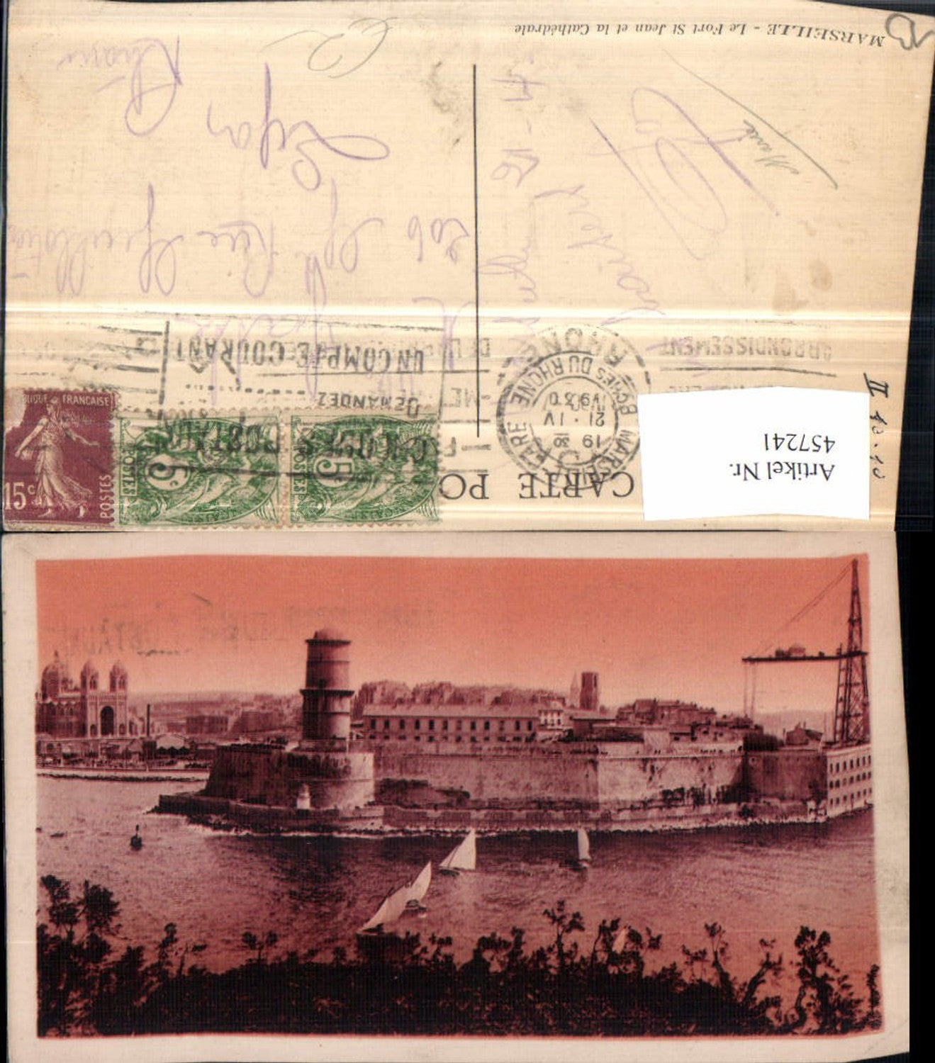 457241,Provence-Alpes-Cote-Azur Bouches-du-Rhone Marseille Fort St-Jean Festung