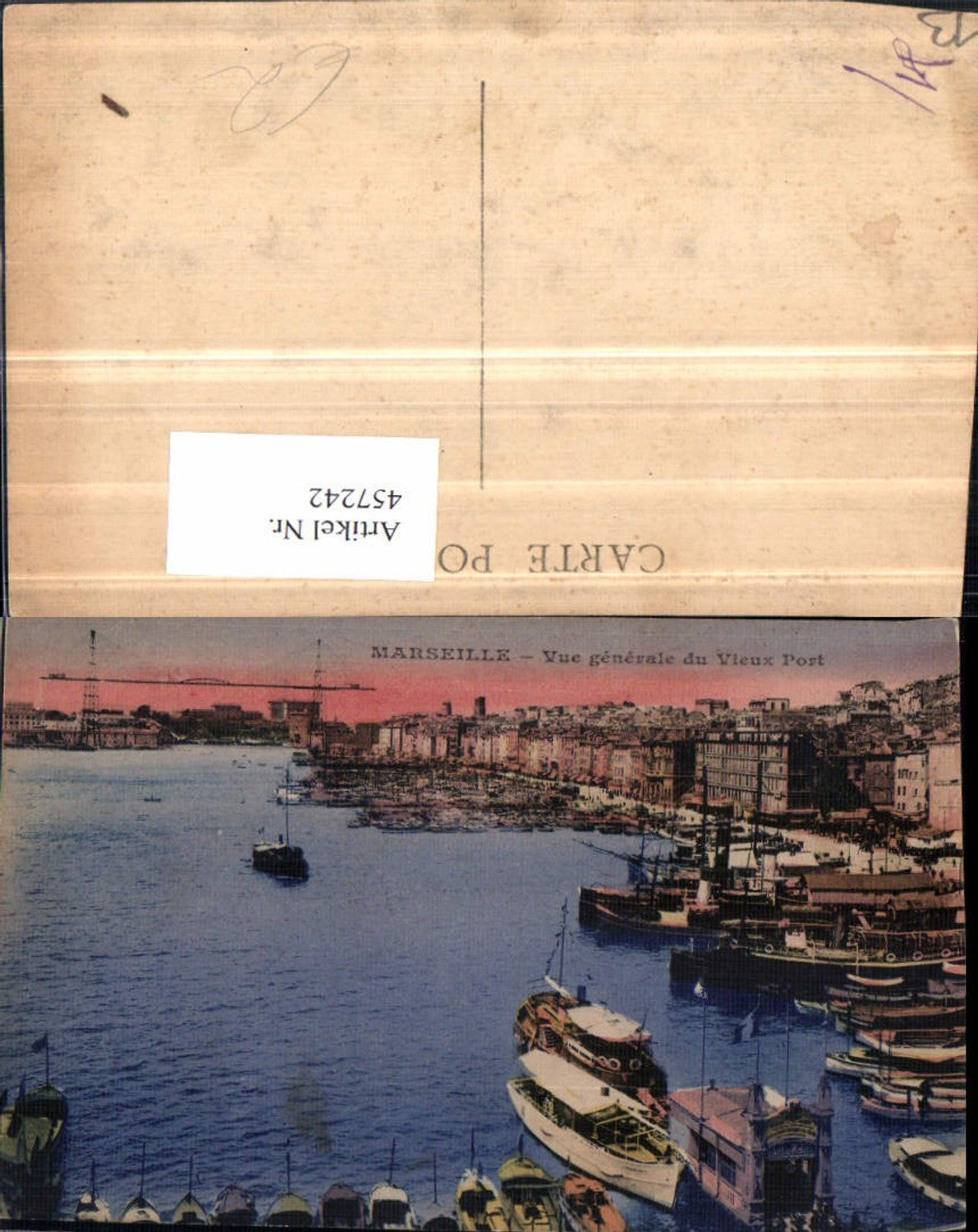 457242,Provence-Alpes-Cote-Azur Bouches-du-Rhone Marseille Vue generale Hafen