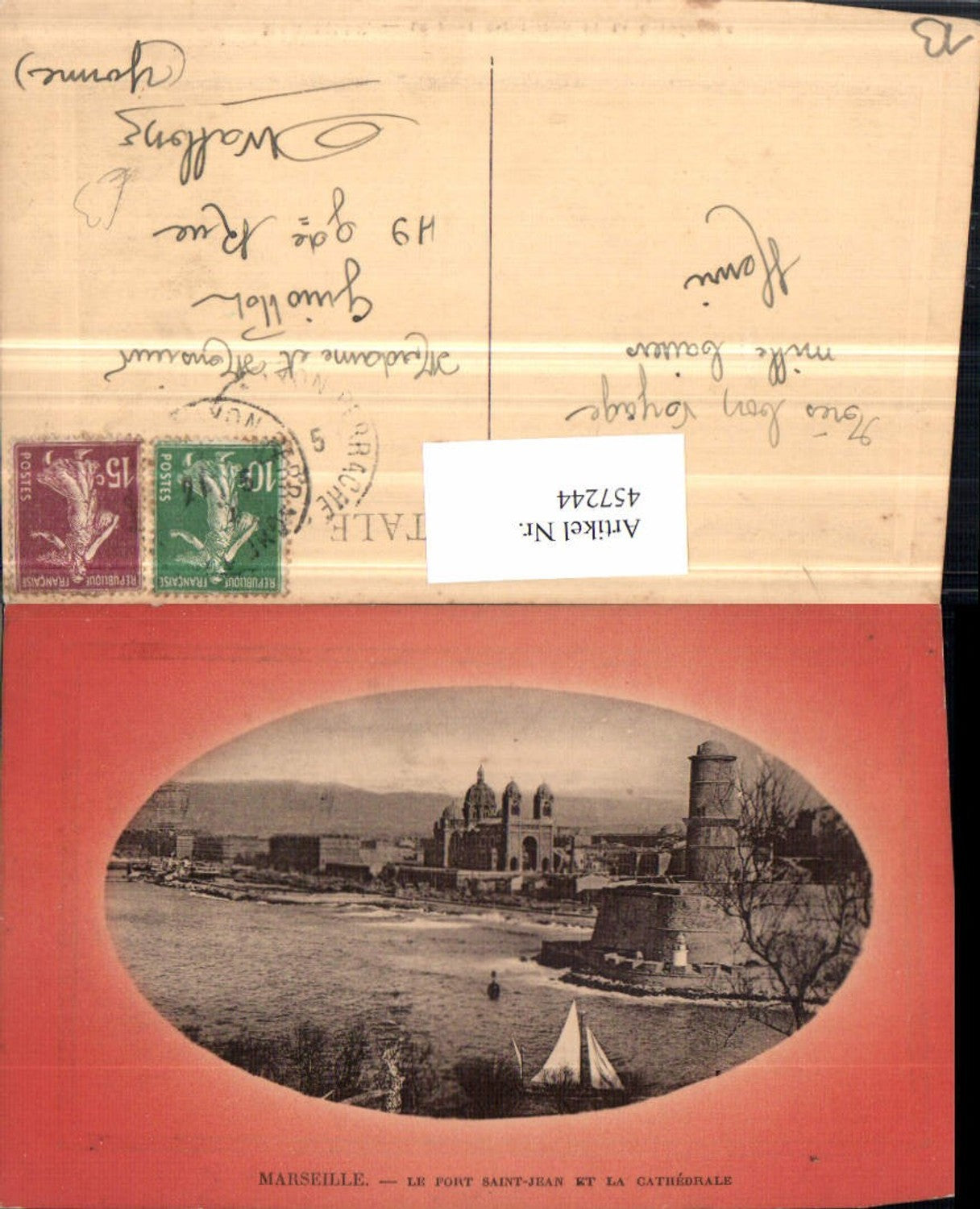 457244,Provence-Alpes-Cote-Azur Bouches-du-Rhone Marseille Fort St-Jean Festung