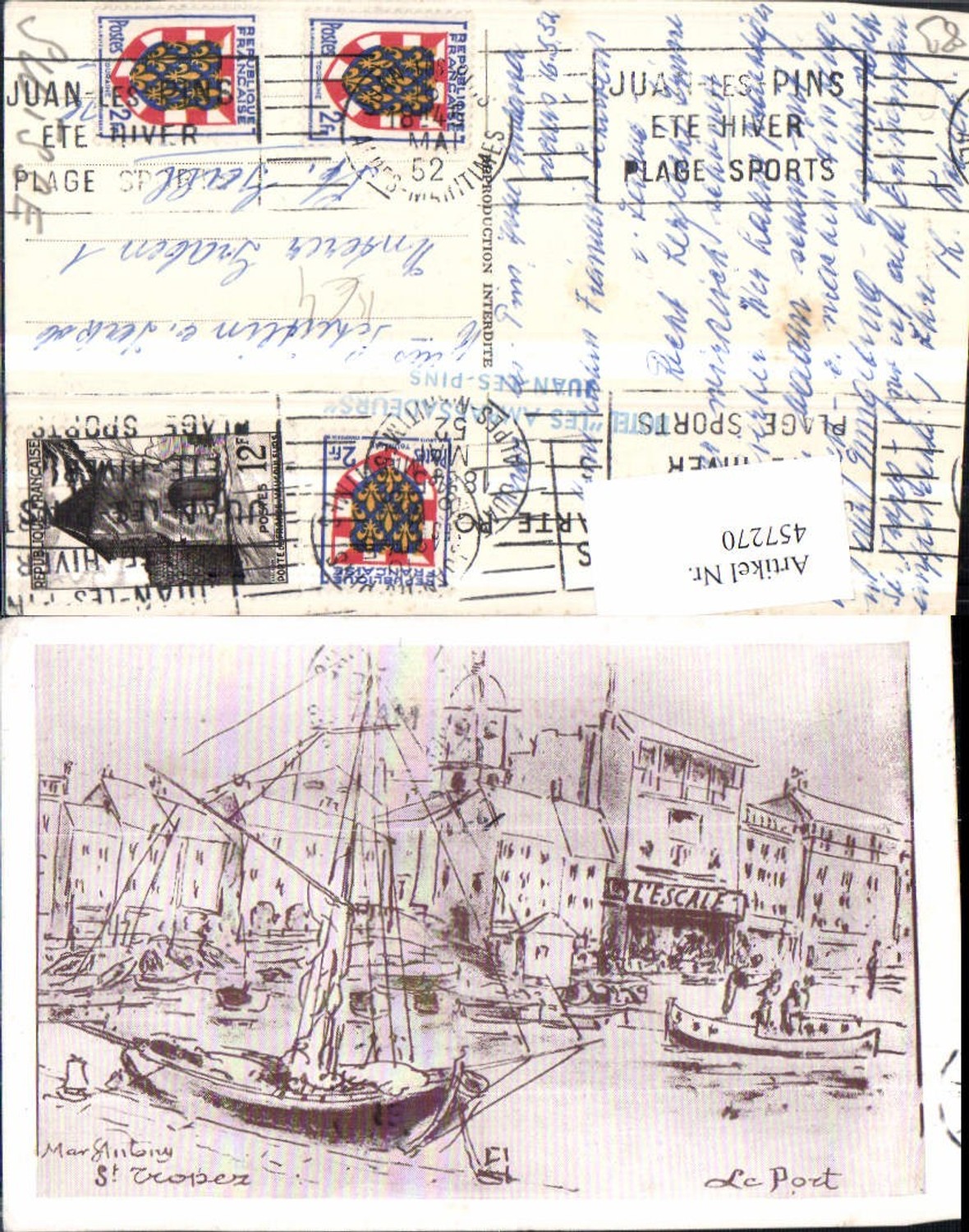 457270,Künstler AK Provence-Alpes-Cote-Azur Var St. Tropez Port Hafen Boote