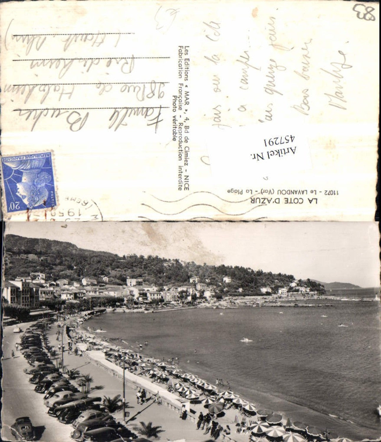 457291,Provence-Alpes-Cote-Azur Var Lavandou La Plage Teilansicht Strand